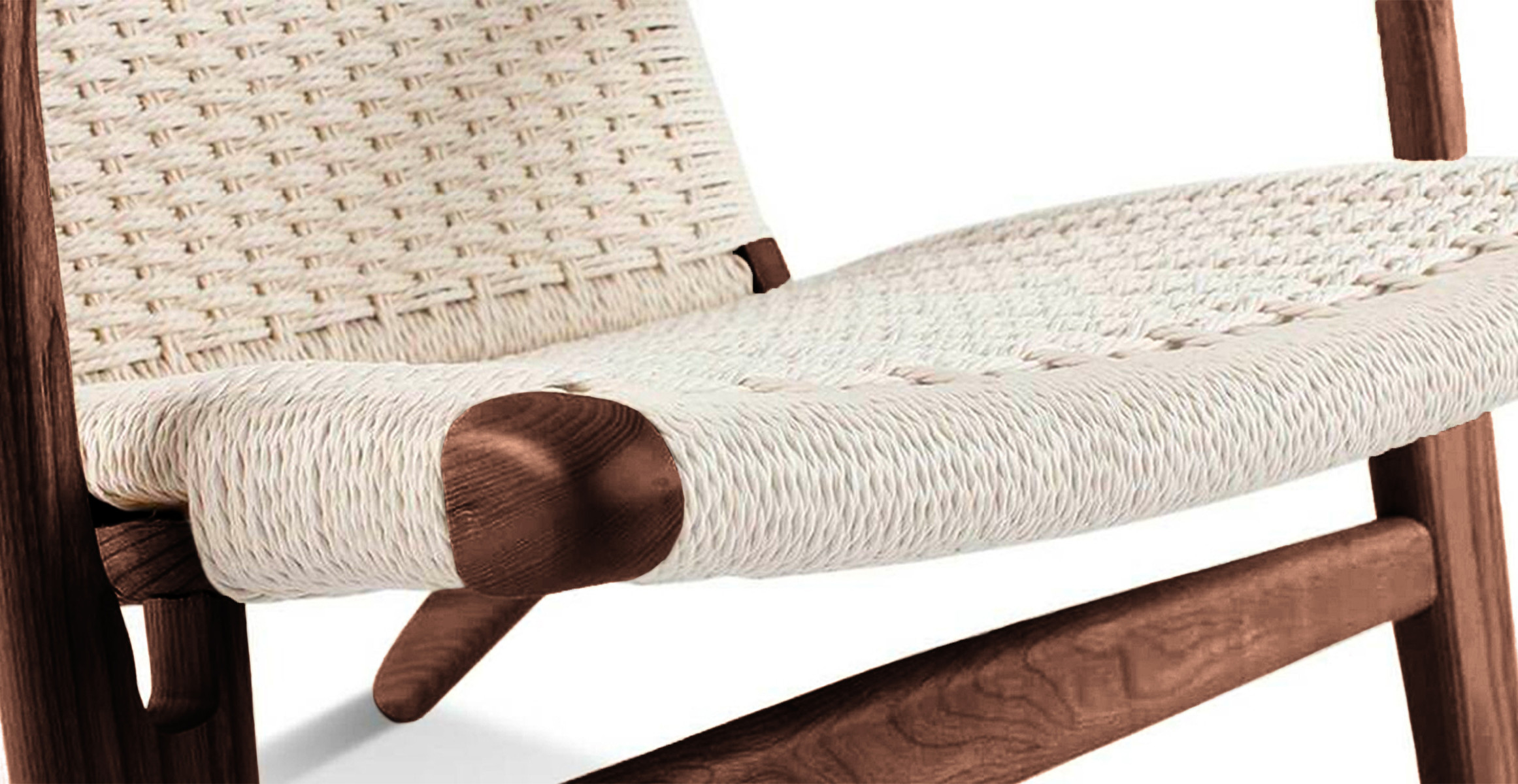 CH25 Easy Chair | Hand-Woven Paper Cord | Wood Frame