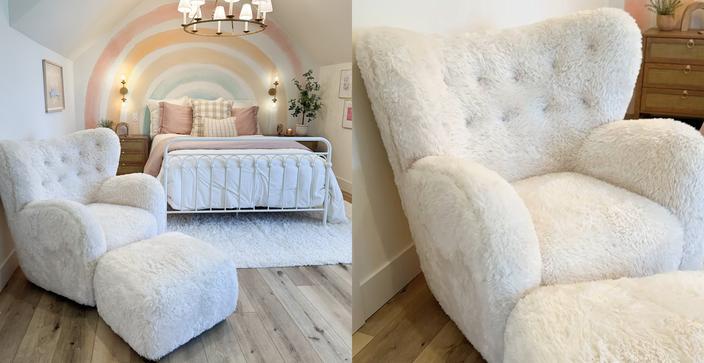 Flemming Lassen The Tired Man Sheepskin Lounge Chair & Footstool