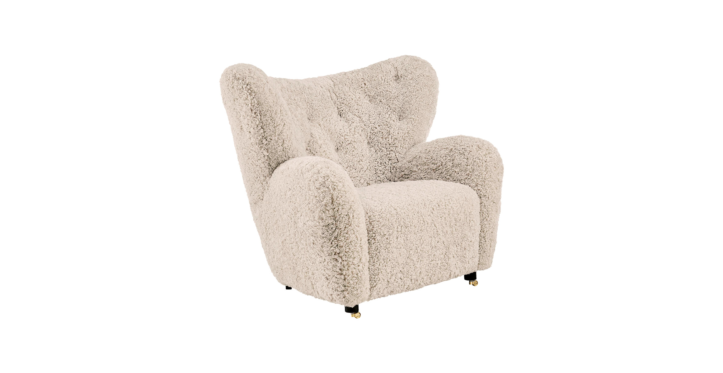 Flemming Lassen The Tired Man Sheepskin Lounge Chair & Footstool