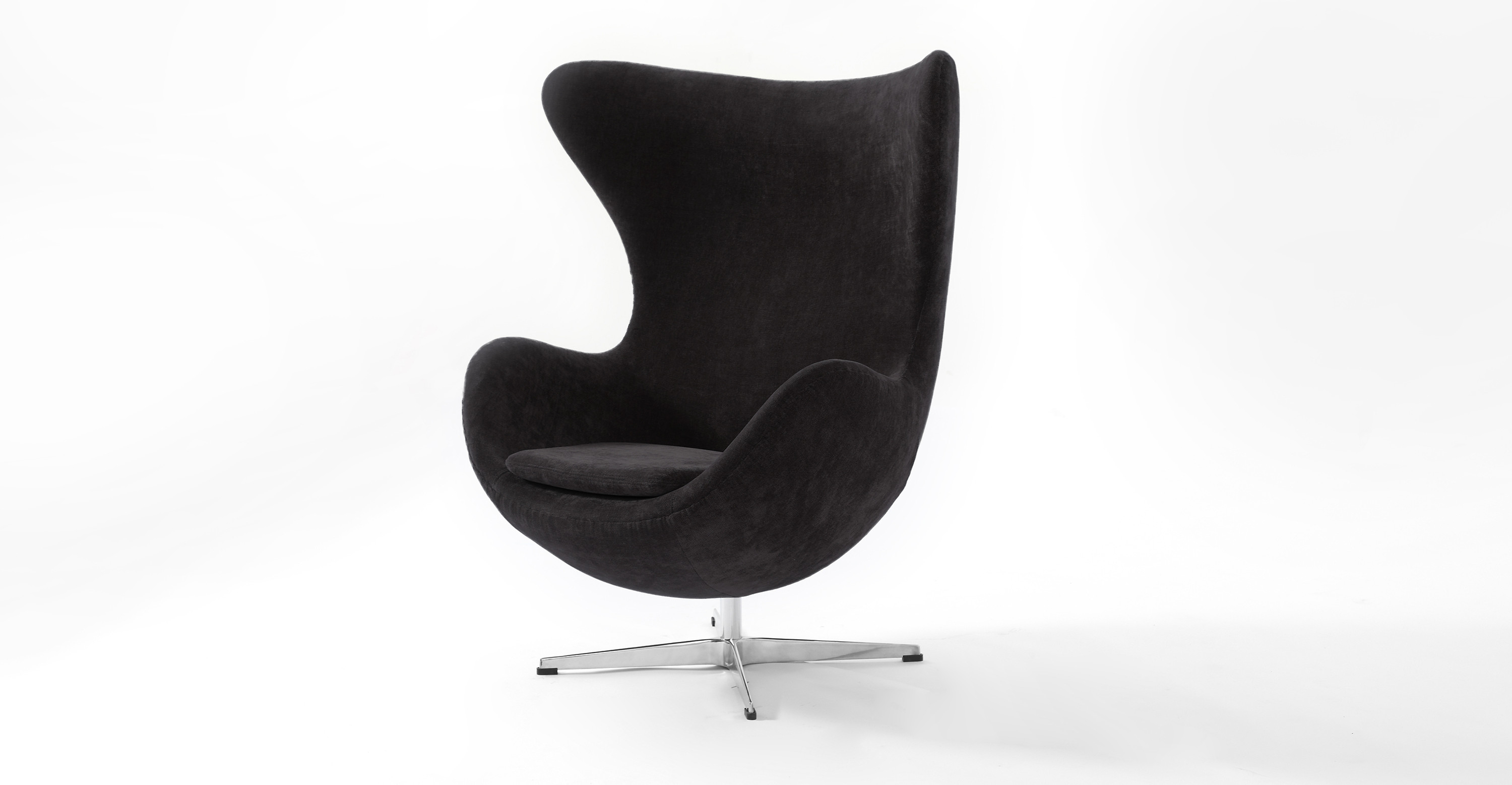 black velvet egg chair