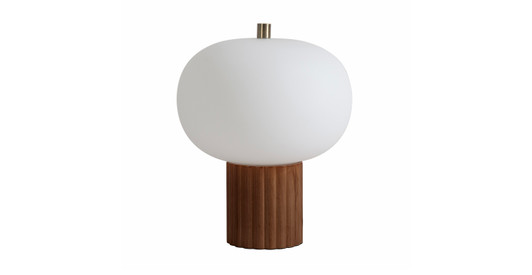 Tambo Accent Table Lamp - Weathered Brass, White Linen Shade