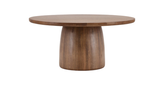 Mango Wood & Steel Natural Dining Table