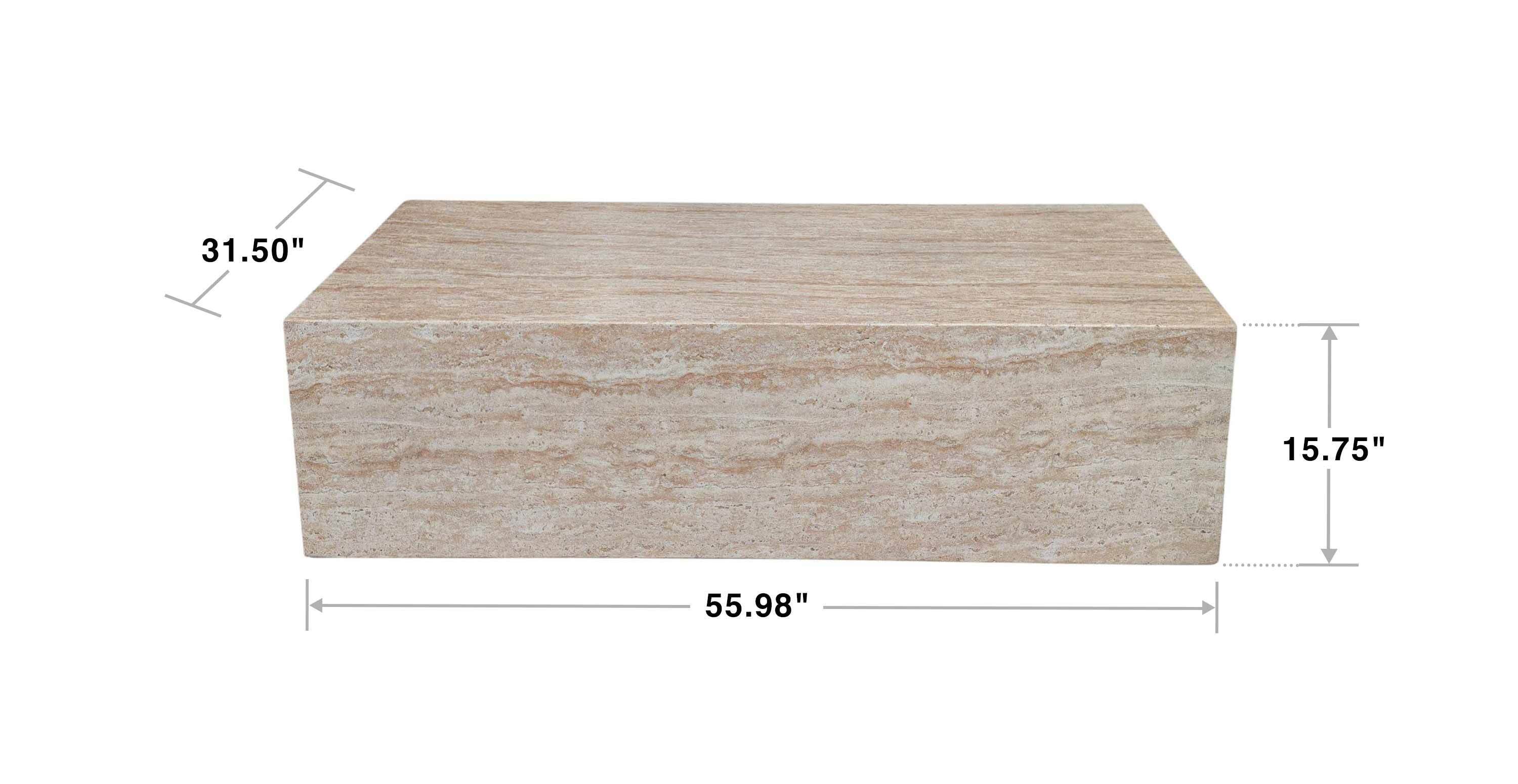 Copenhagen Concrete Plinth Block Large Coffee Table