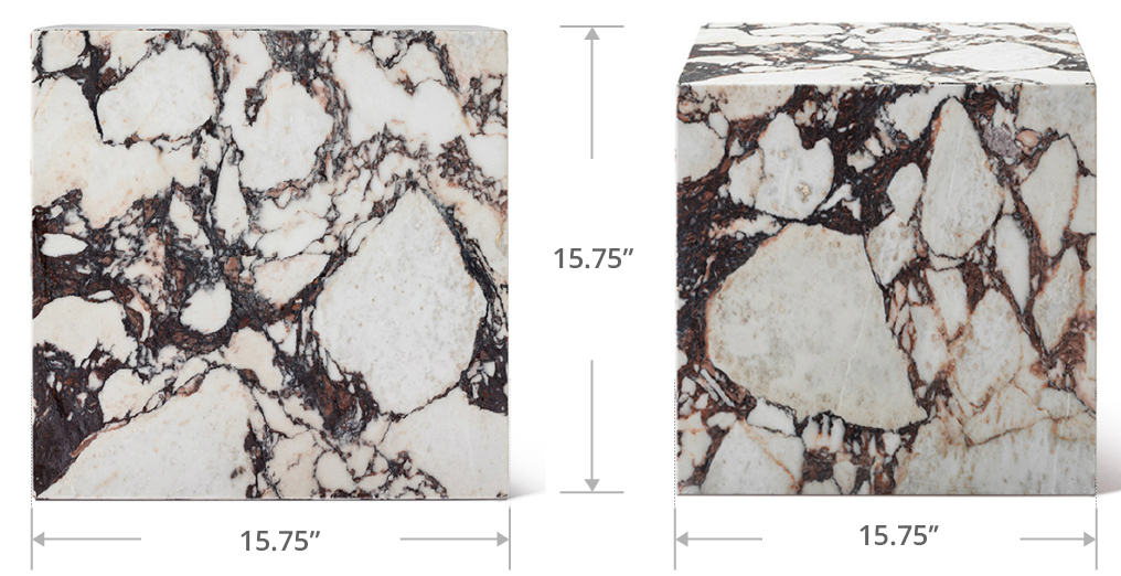 Copenhagen Marble Plinth Cube Small Side Table