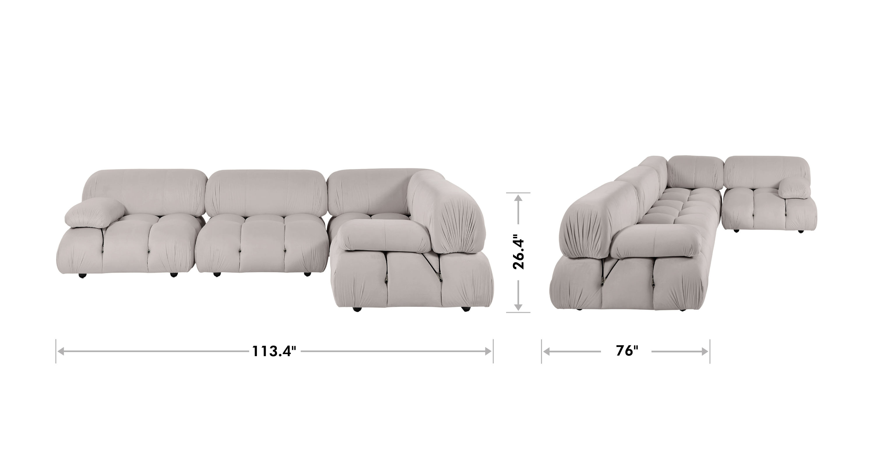 Mario Bellini Loveseat & Ottoman