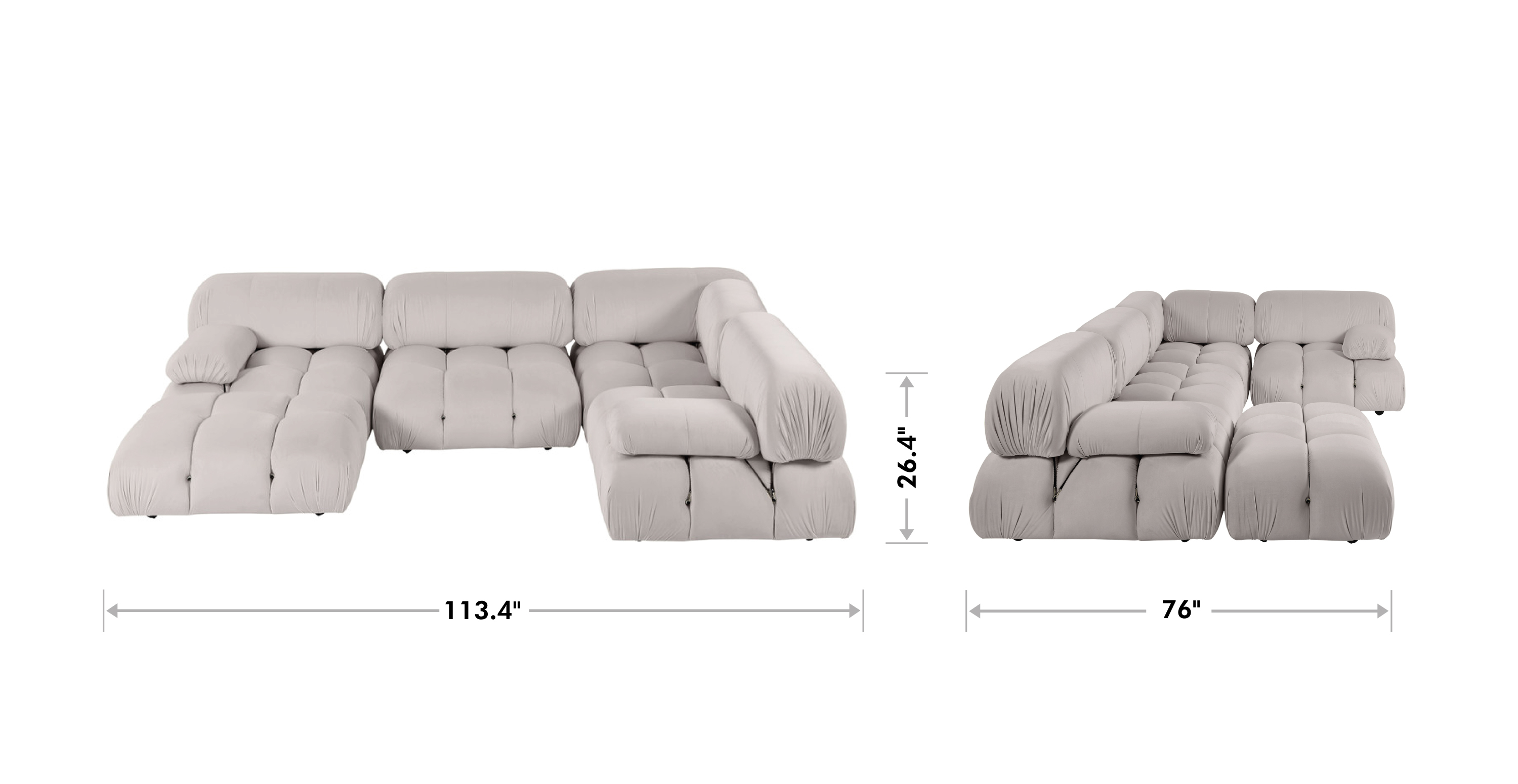 Mario Bellini Loveseat & Ottoman