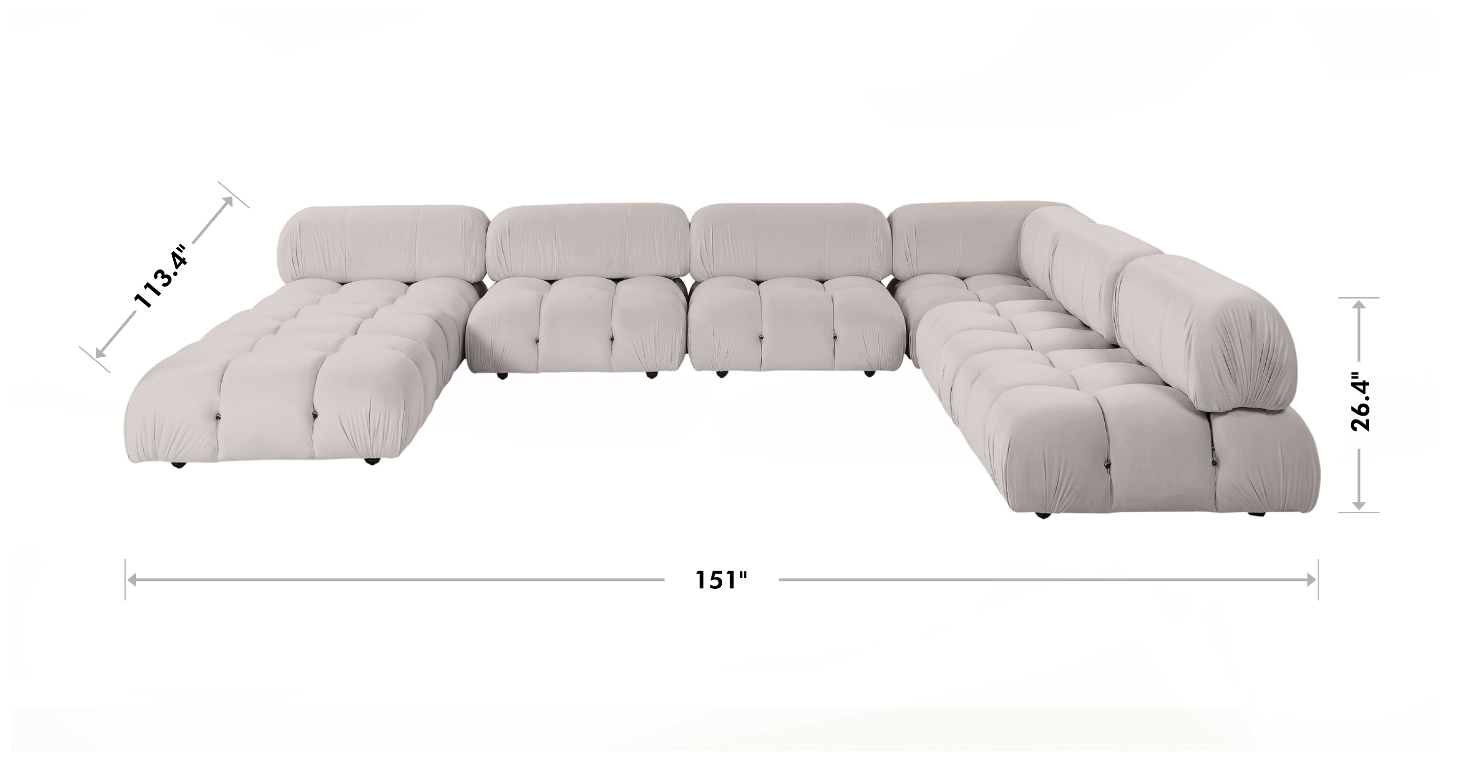 Mario Bellini Loveseat & Ottoman