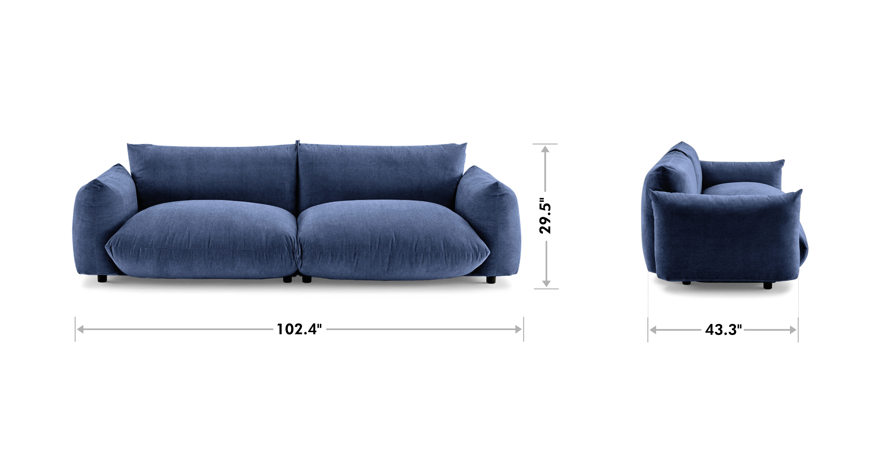Mario Marenco System 2-Seater Sofa - Final Sale - Manhattan Home