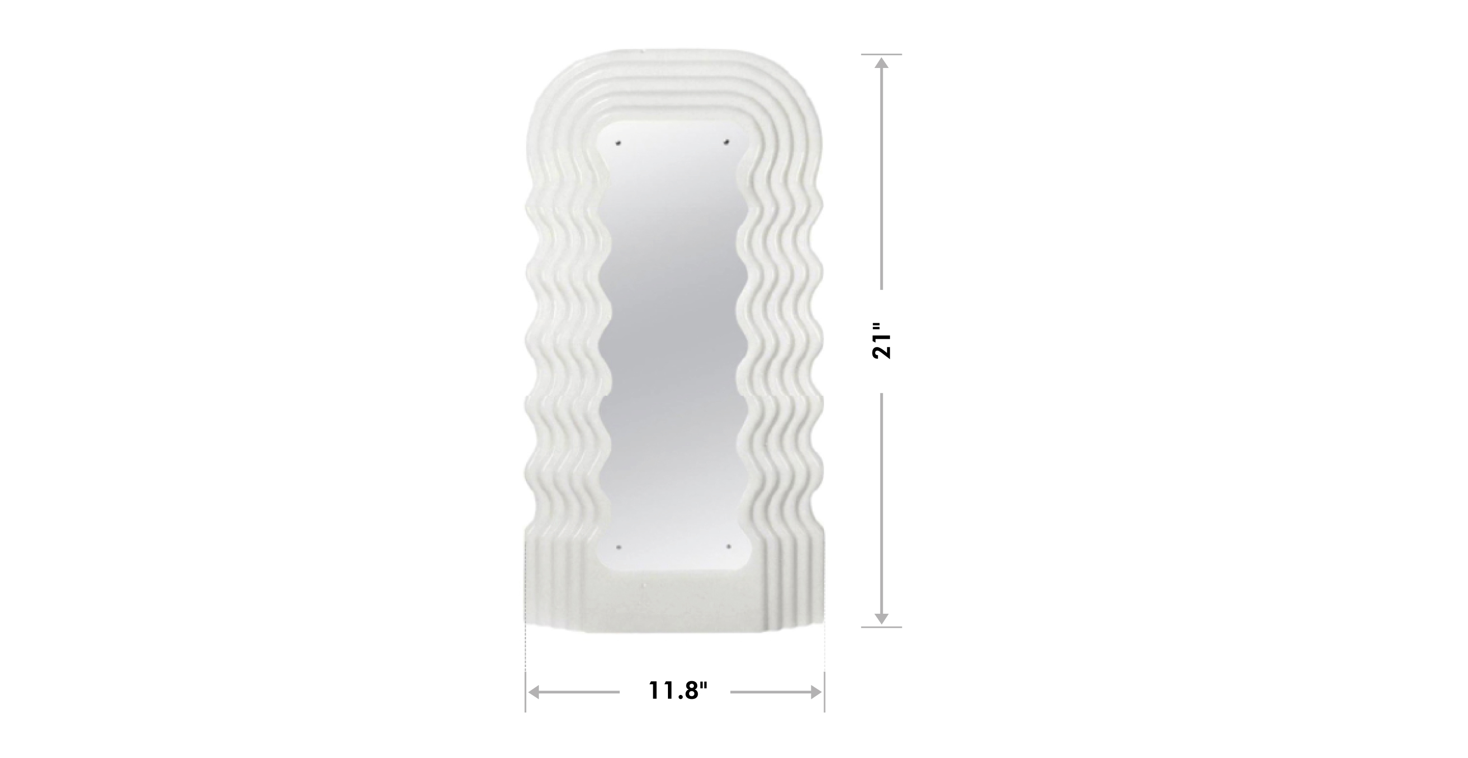 Ettore Sottsass Wavy LED Ultra Mirror