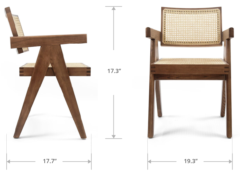 Pierre Rattan Teak Armchair | Manhattan Home Design