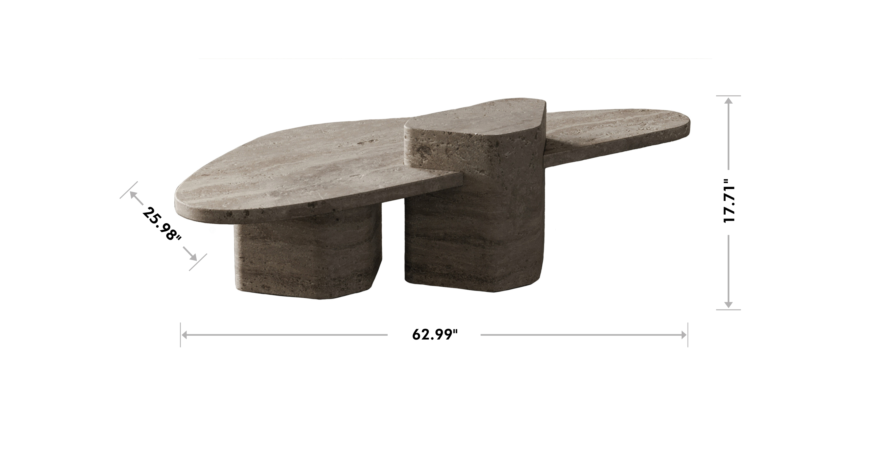 Roman Travertine Puzzle Coffee Table
