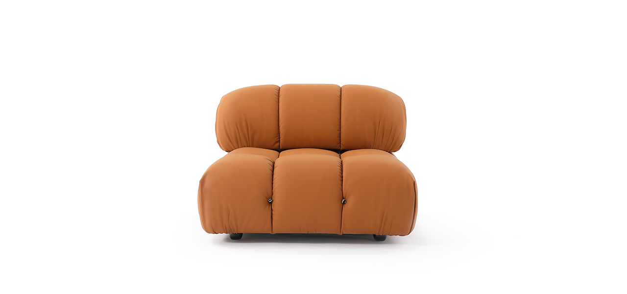 Mario Bellini Sofa | Middle Module -  Leather Tan Italian Leather