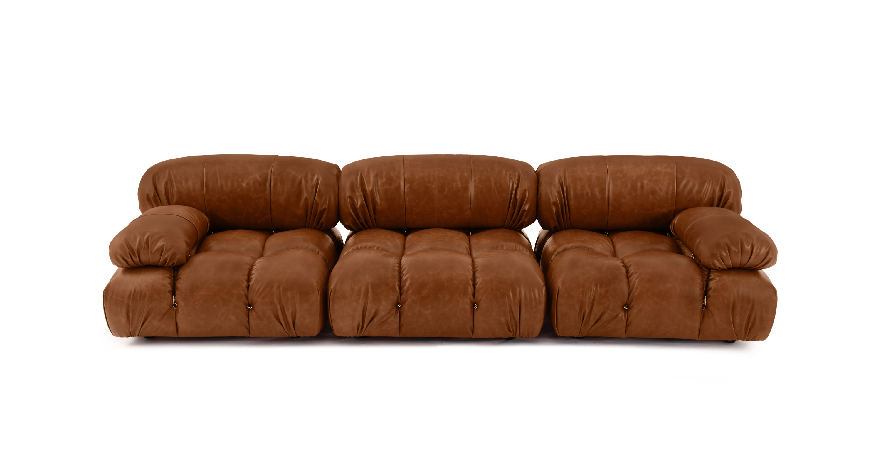 Mario Bellini 3-Seater Modular Sofa - Leather Antique Brown Leather