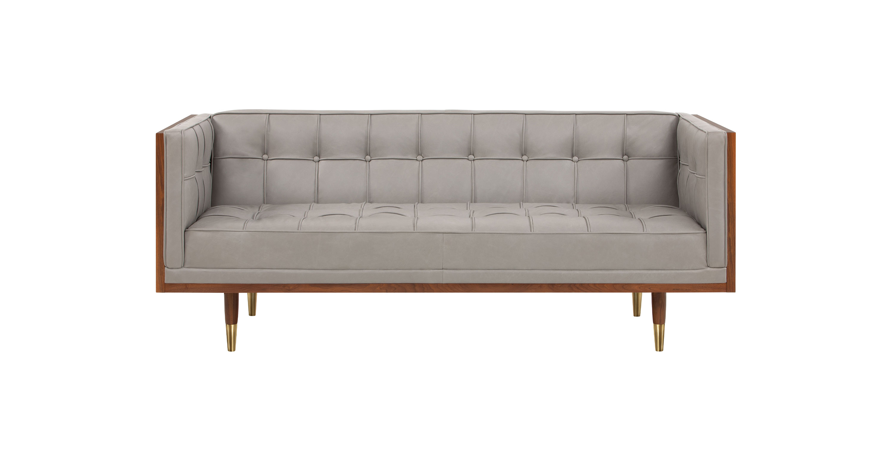 Woodrow Box Sofa 71 Inches - Oxford Stone Leather