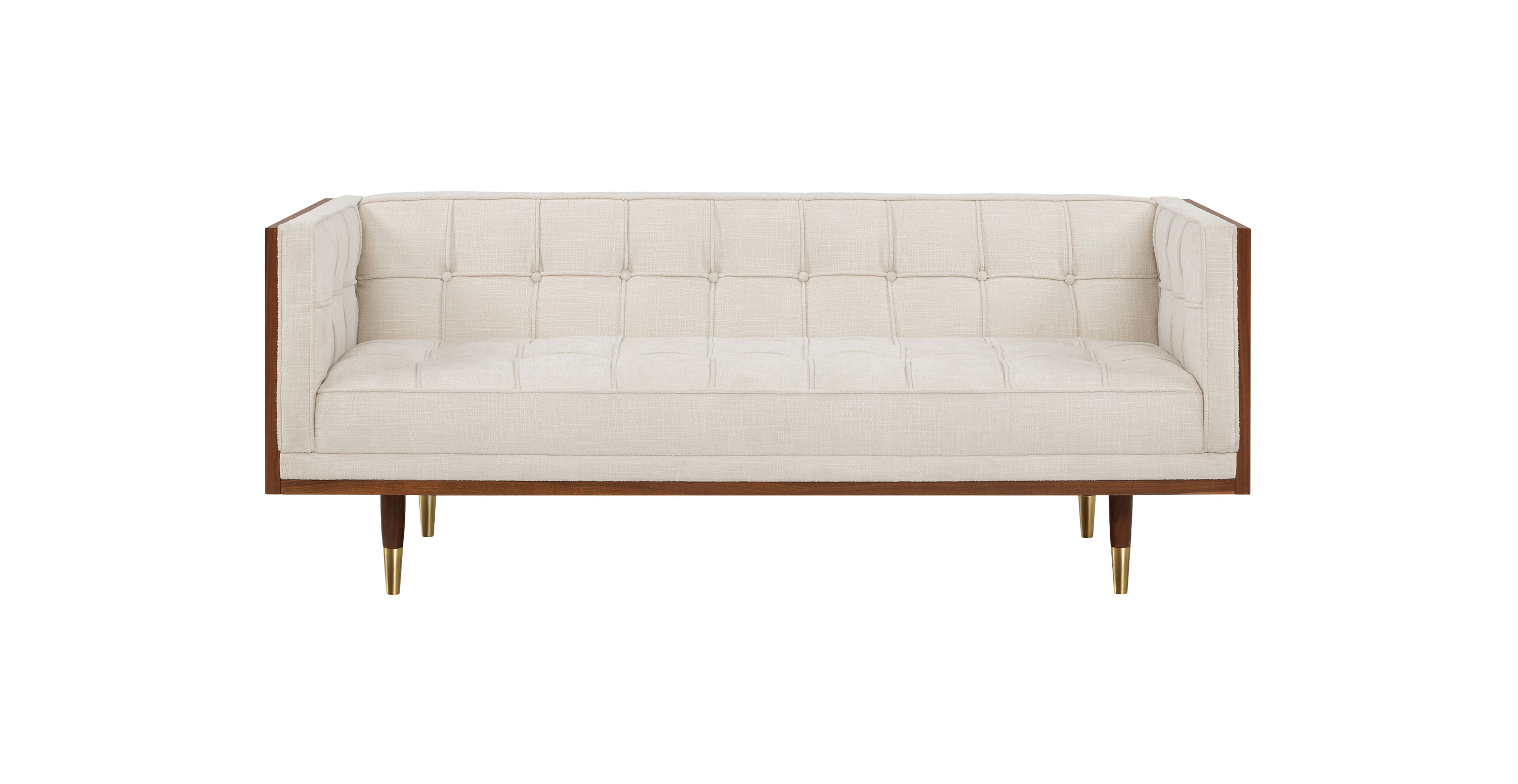 Woodrow Box Sofa 71 Inches -  Crosshatch Cream Fleck