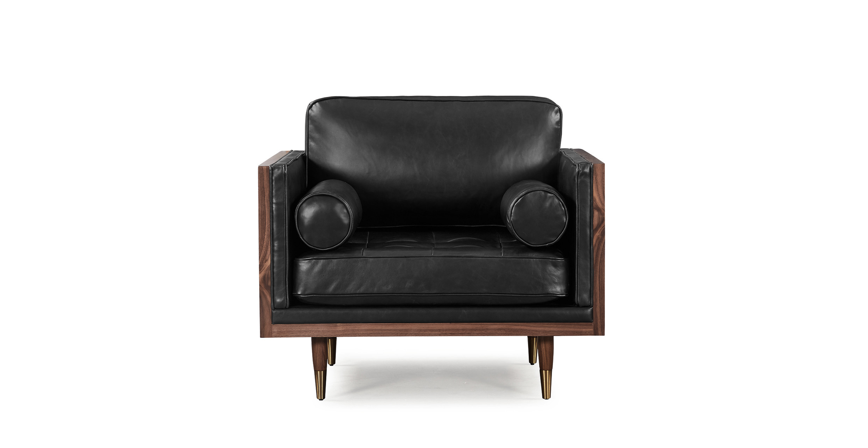 Woodrow Chair Skandi Leather - Leather Classic Black