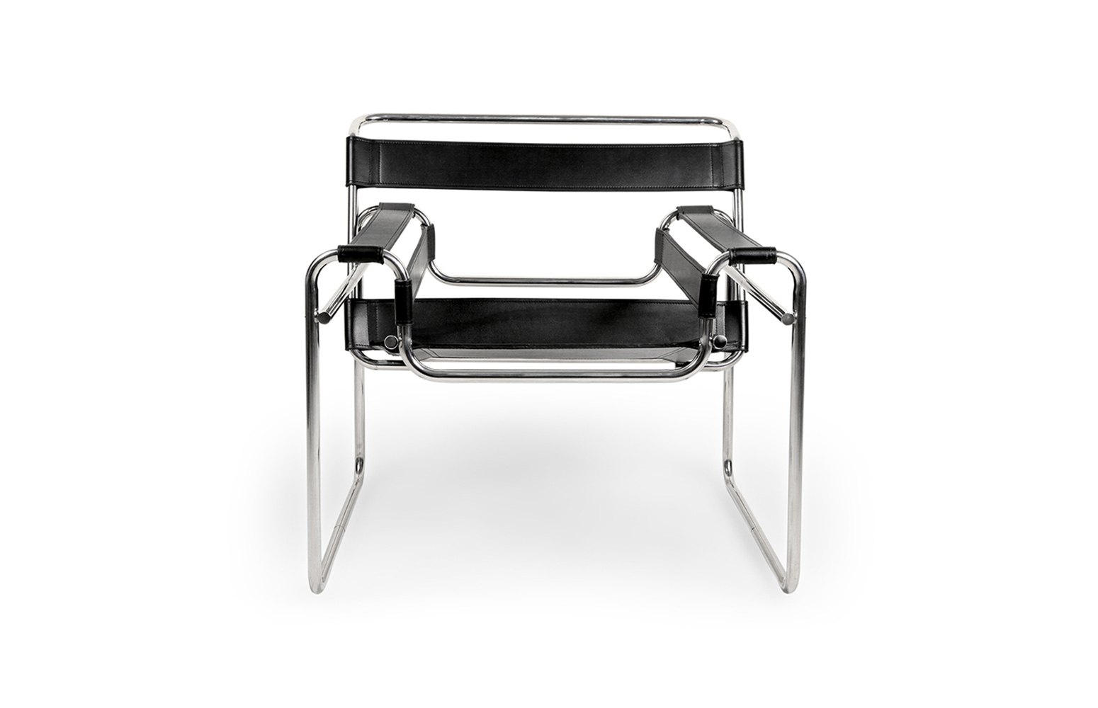 Marcel Breuer Bauhaus Wassily Chair - Leather Black