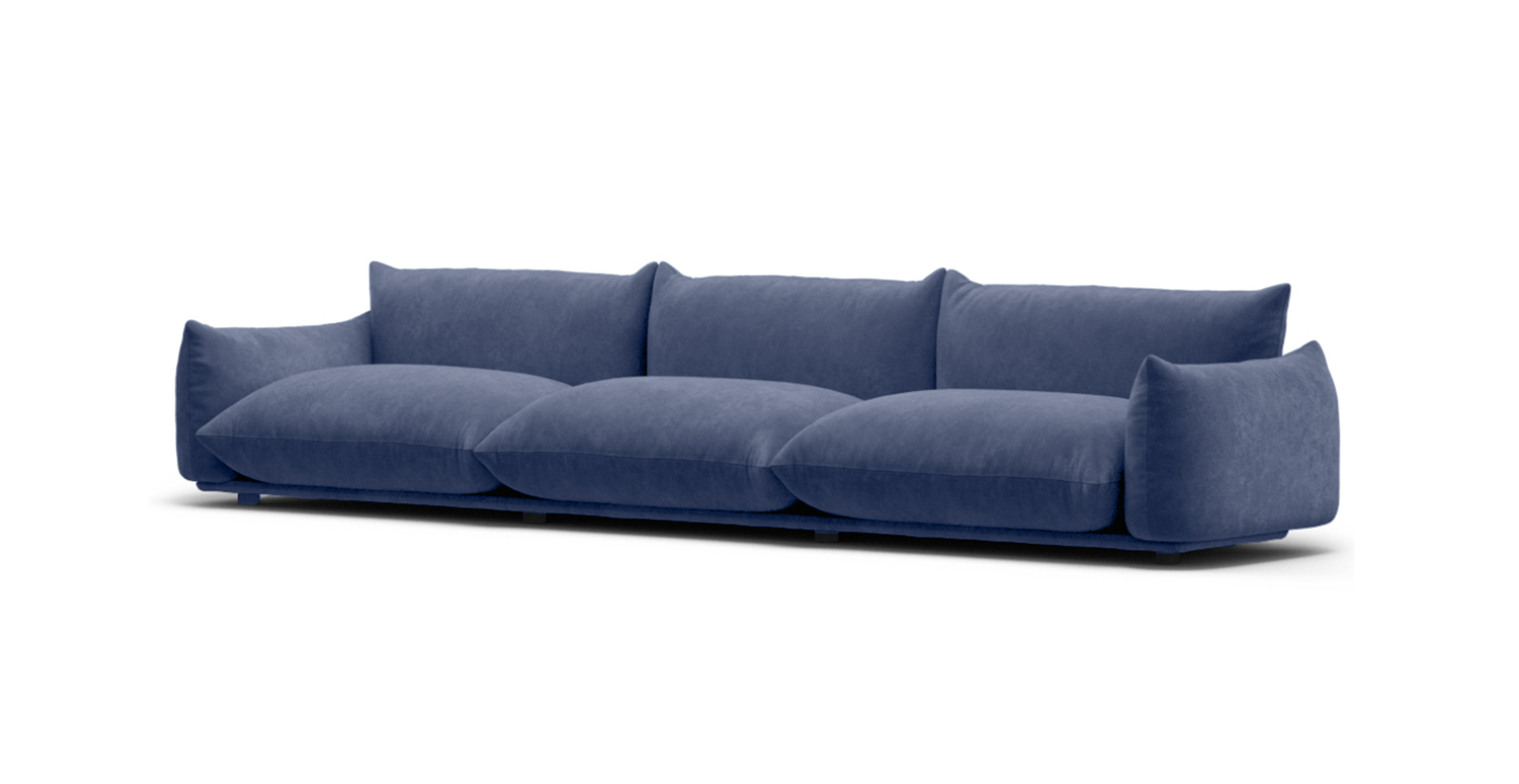 Mario Marenco System 3 Seater Sofa - Chenille Blue