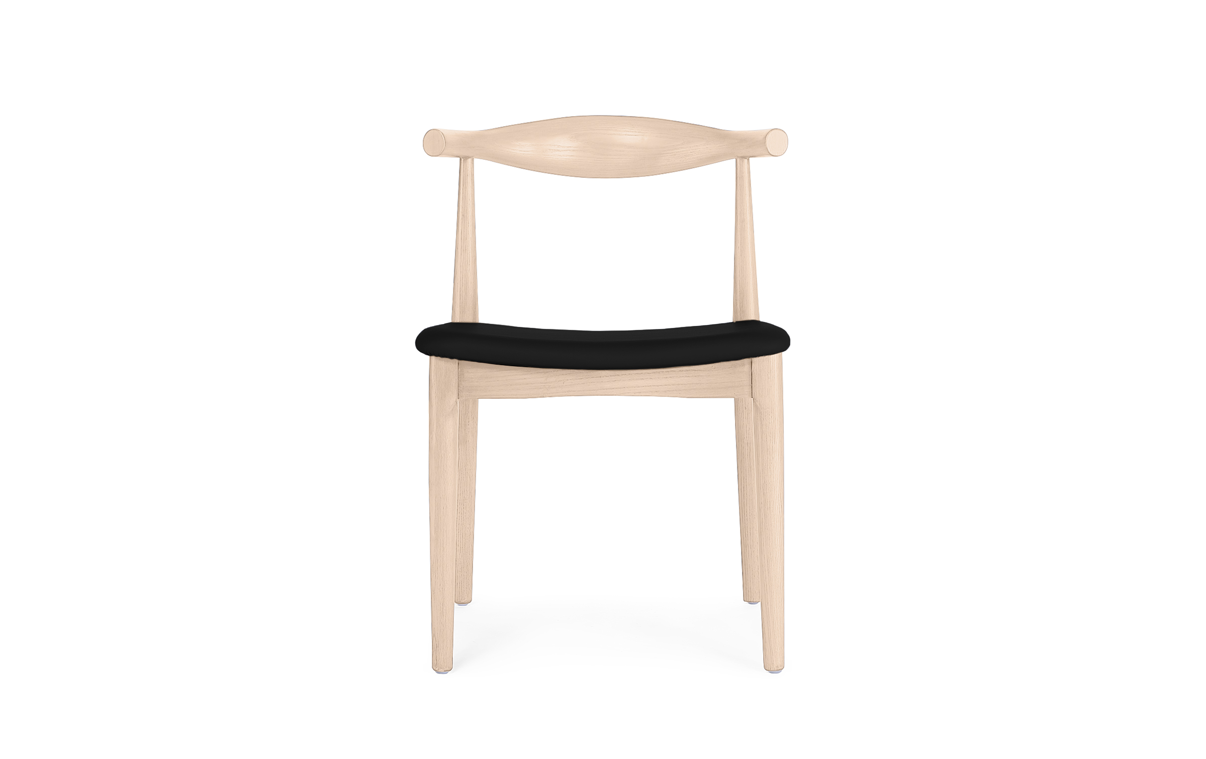 Hans Wegner CH20 Premium Aniline Leather Elbow Chair - Wood Natural Ash