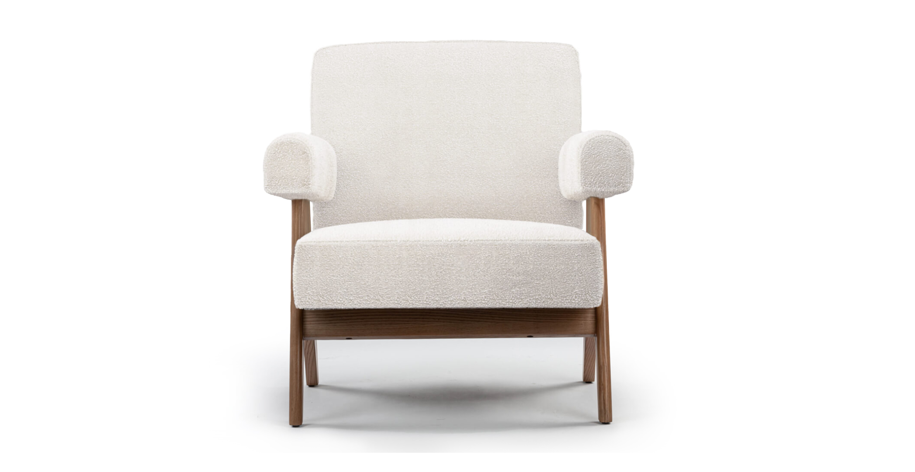 Pierre Jeanneret Capitol Complex Armchair - Boucle White Boucle