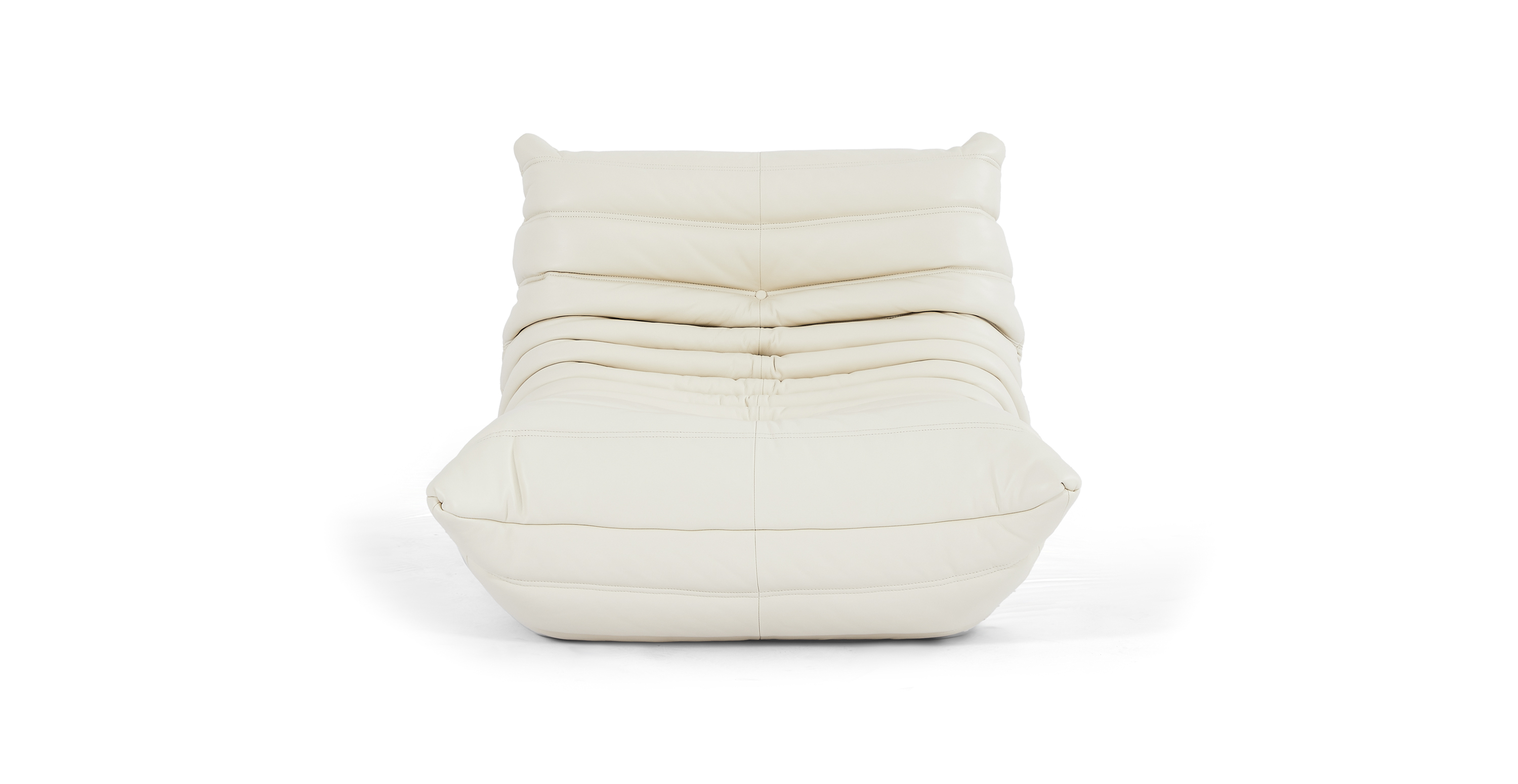 High-End Michel Ducaroy Fireside Lounge Chair - Togo Cream Leather