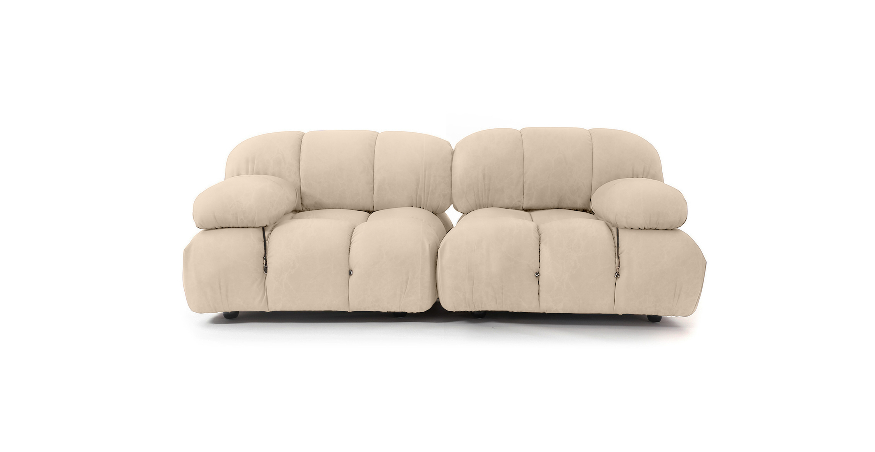 Mario Bellini 2-Seater Sofa | Configuration A -  Leather Antique Wheatgrass