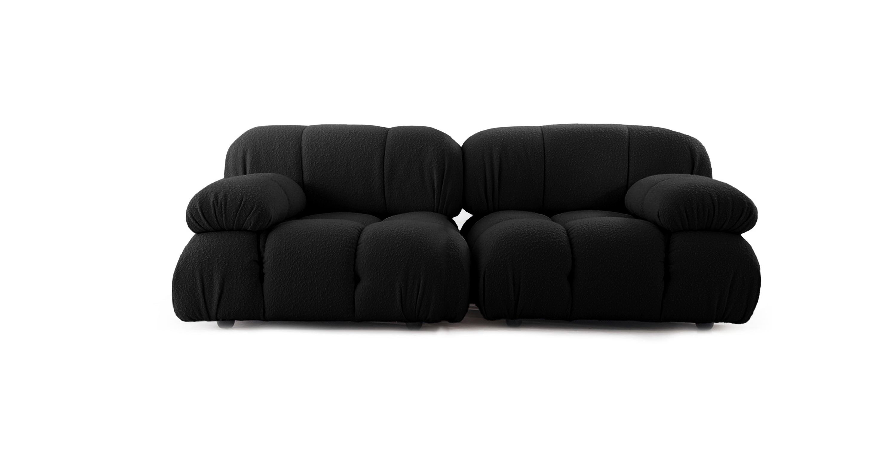 MCM Mario Bellini 2-Seater Sofa | Configuration A -  Boucle Black Boucle