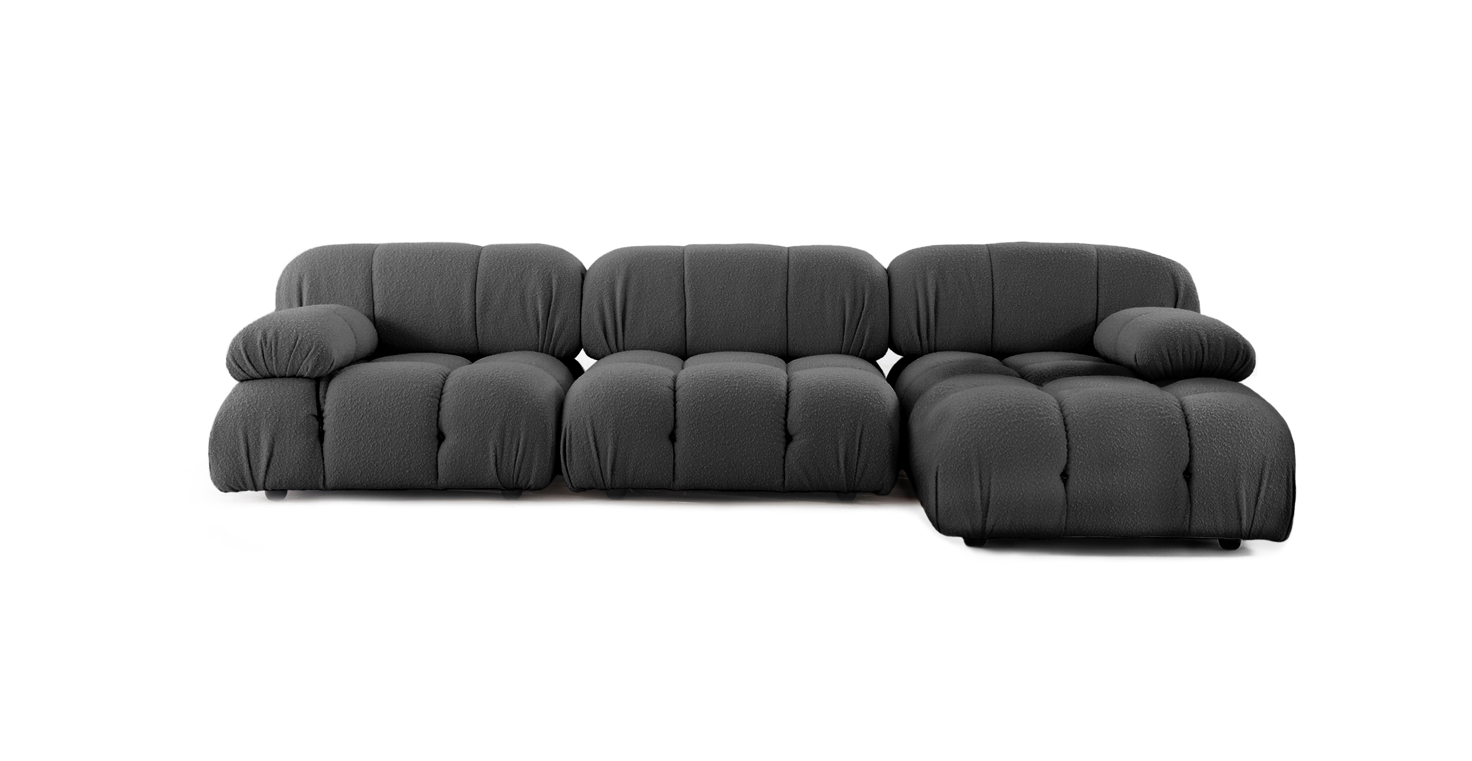 Mario Bellini Sectional Sofa | Configuration B -  Boucle Gray Boucle