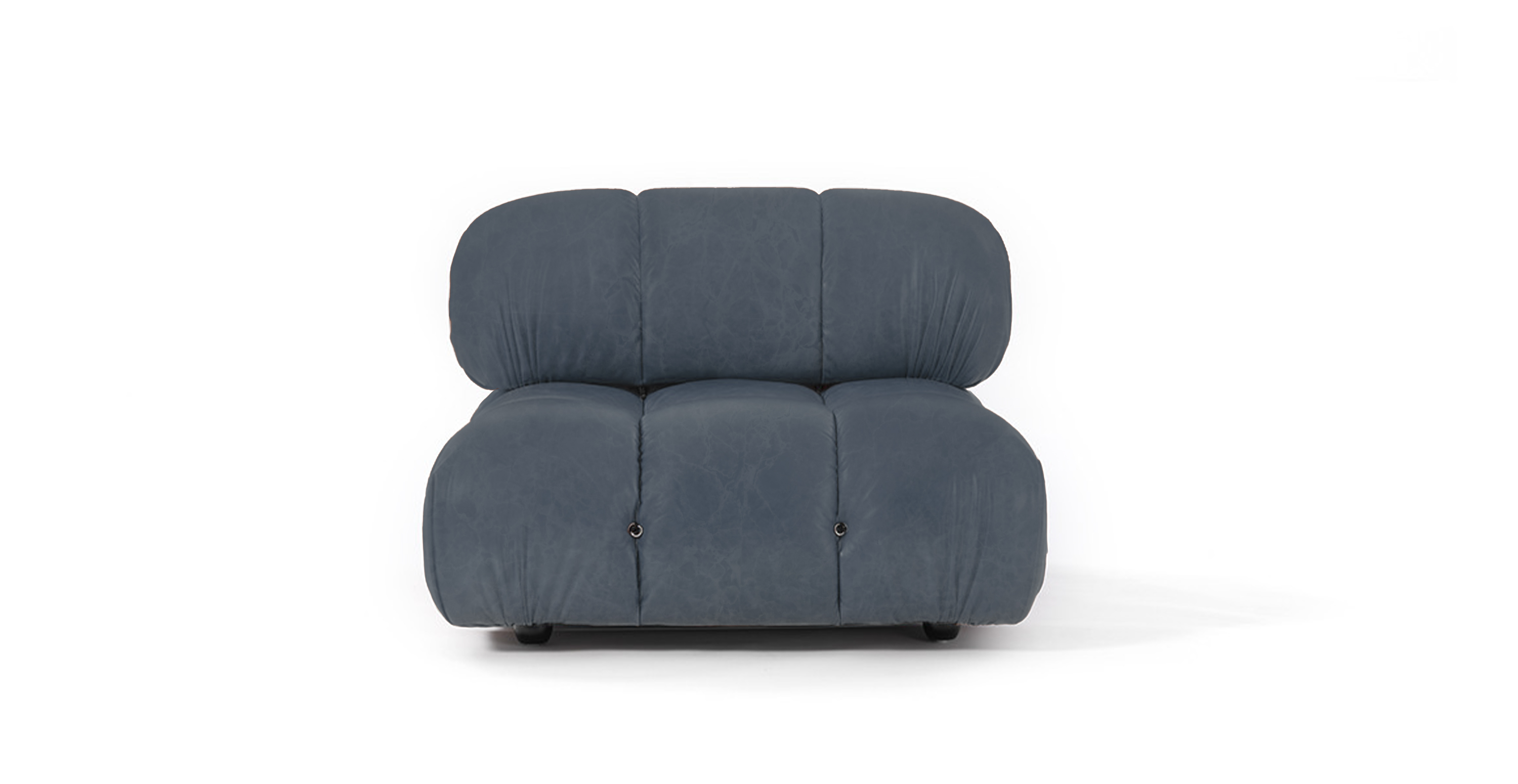 Mario Bellini Sofa | Middle Module -  Leather Antique Granite