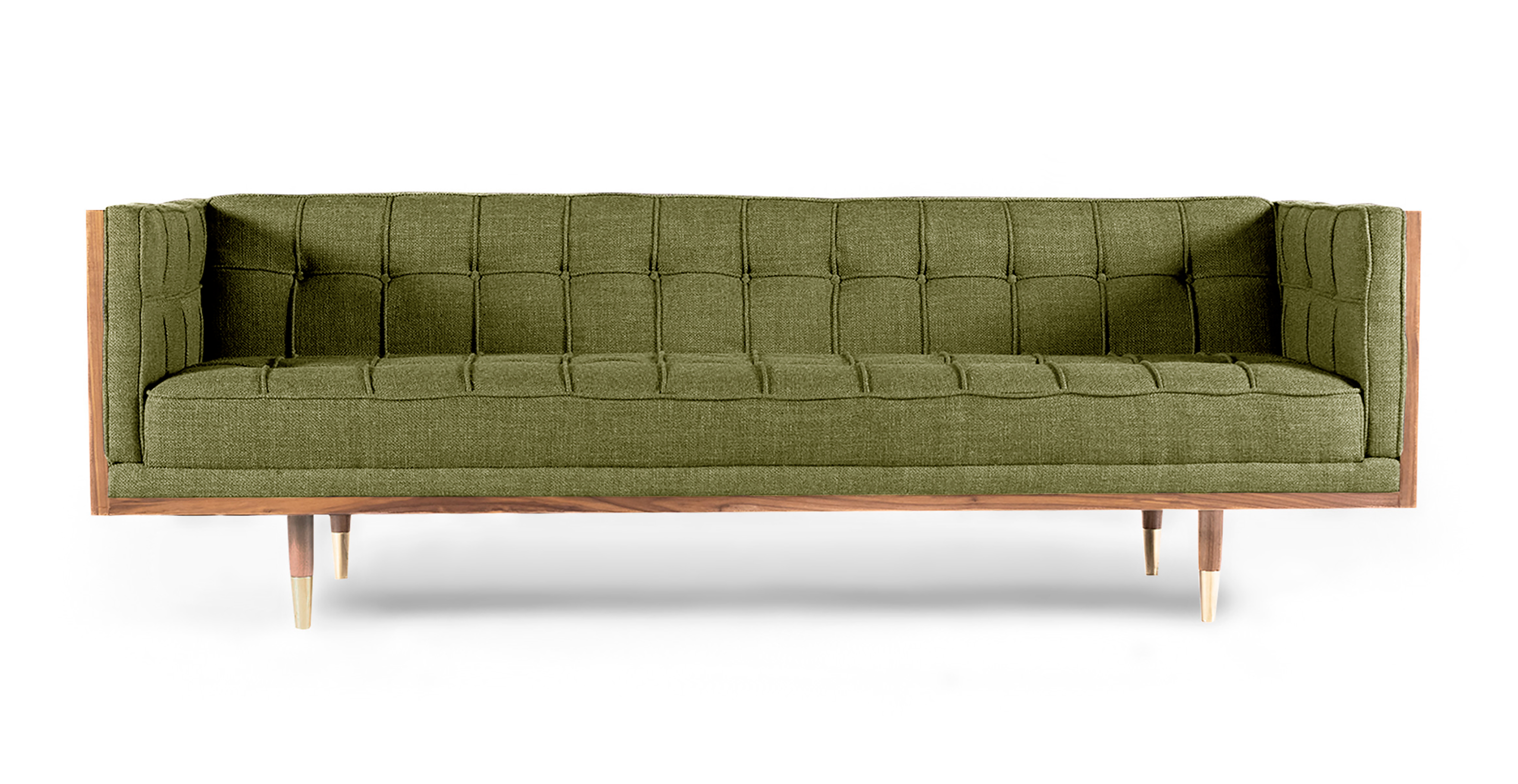 Woodrow Box Sofa 87 Inches -  Fleck Atomic Moss