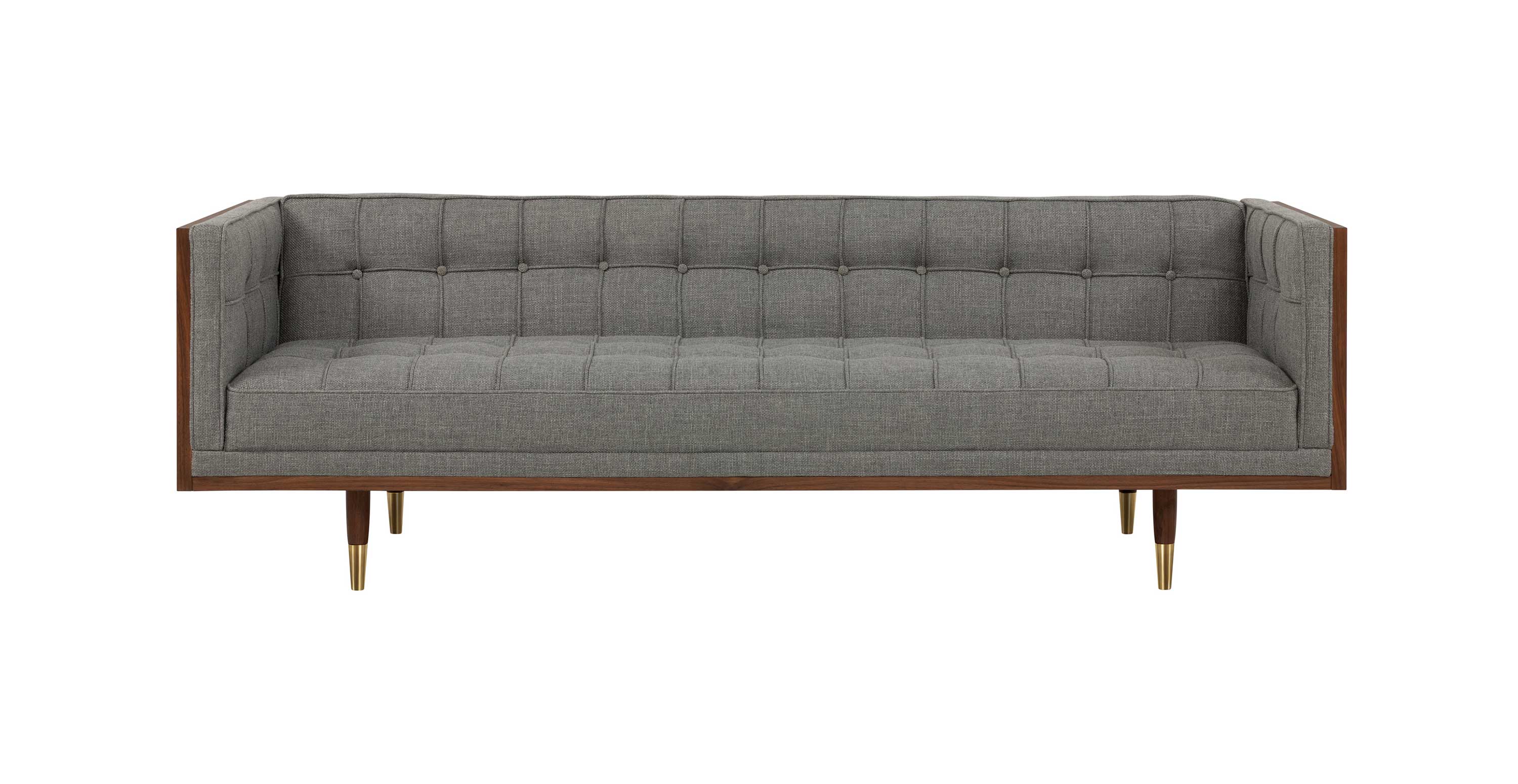 Woodrow Box Sofa 87 Inches - Bermuda Mid Grey Fleck
