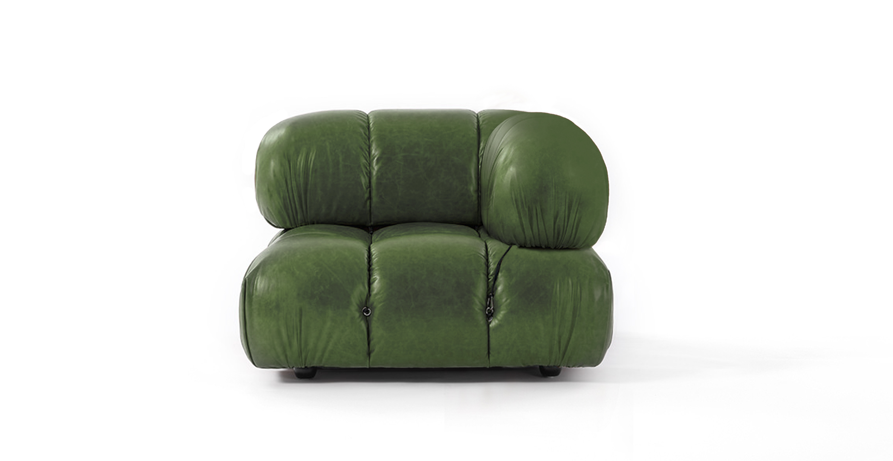Mario Bellini Sofa | Corner Module -  Leather Antique Green