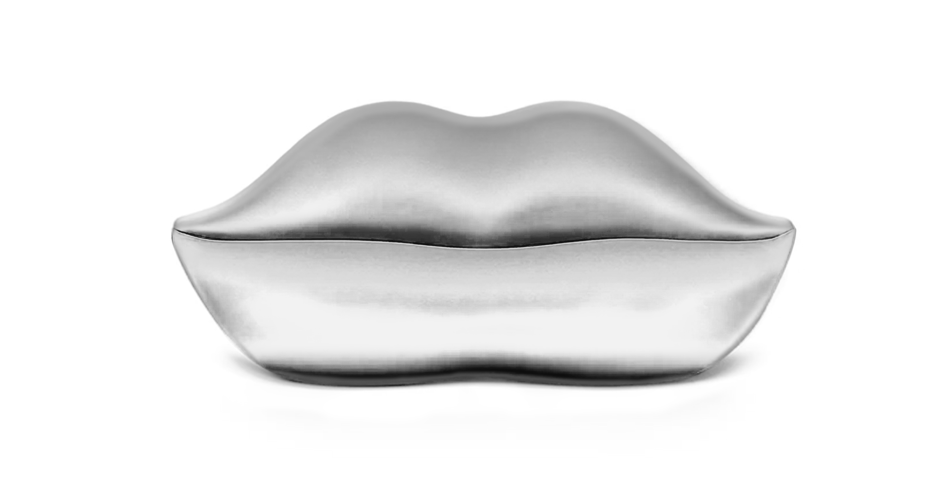 Bocca Lips Pop Art Sofa -  Chrome Metallic Silver