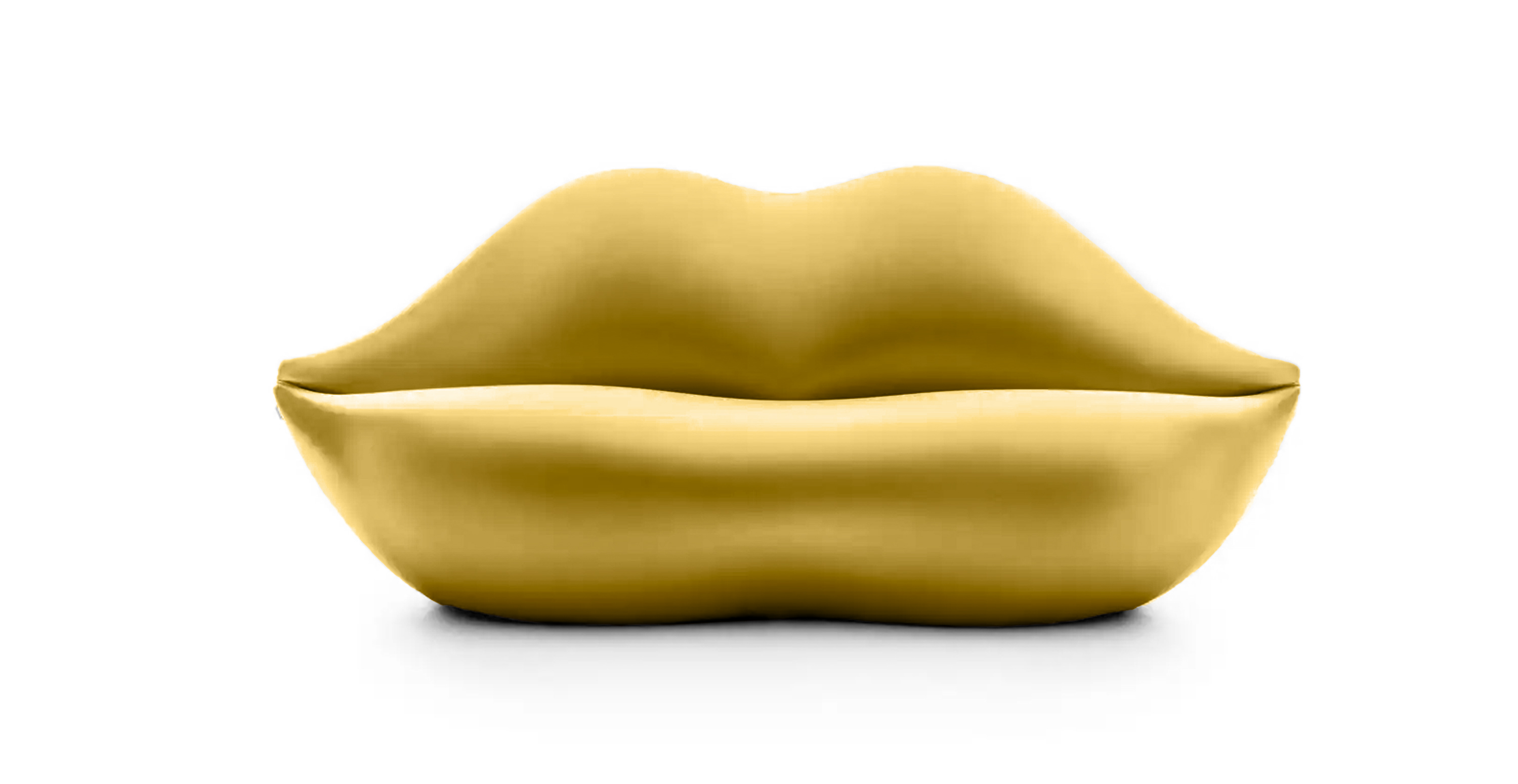 Bocca Lips Pop Art Sofa -  Chrome Metallic Gold