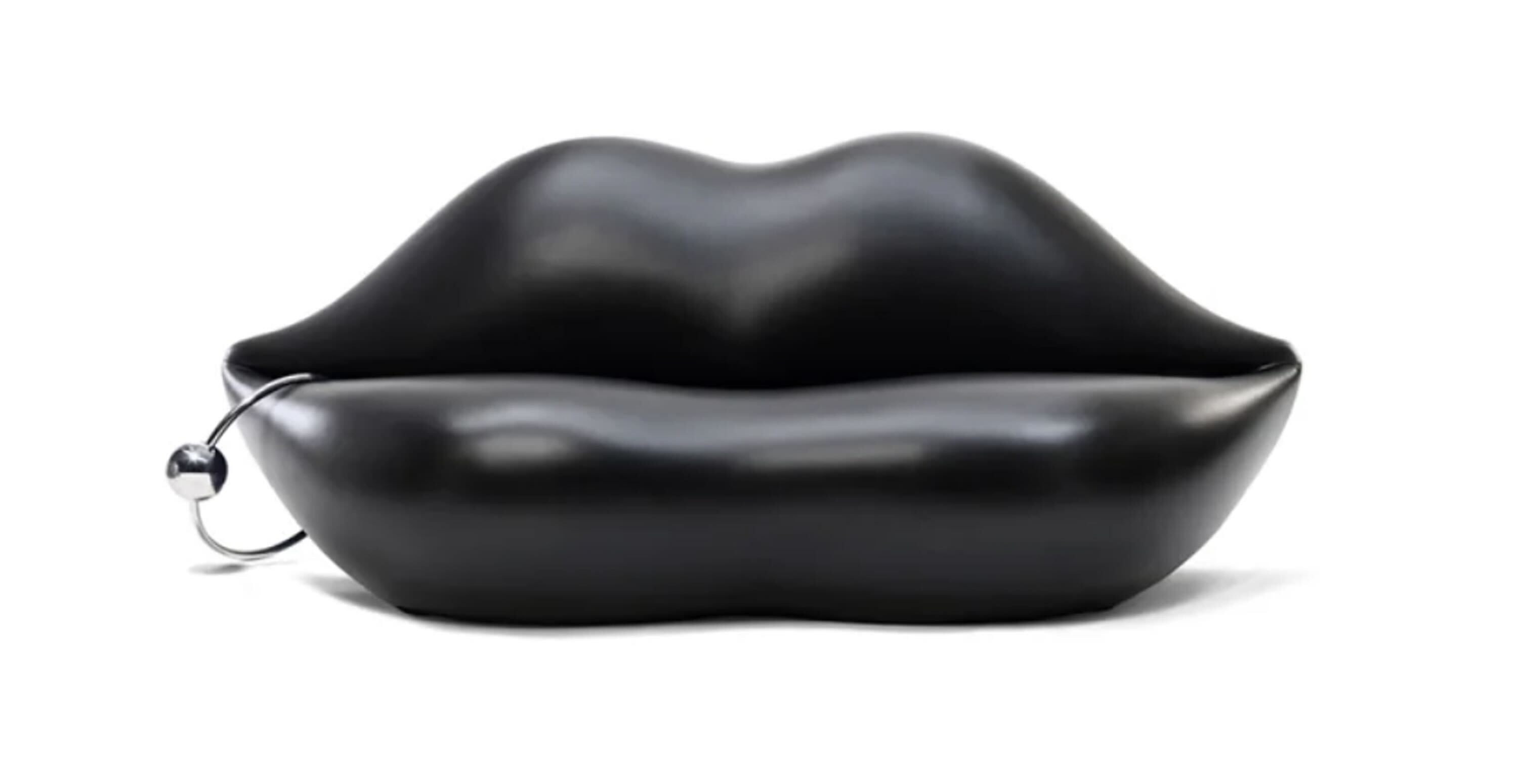 Bocca Lips Pop Art Sofa -  Velvet Black Velvet