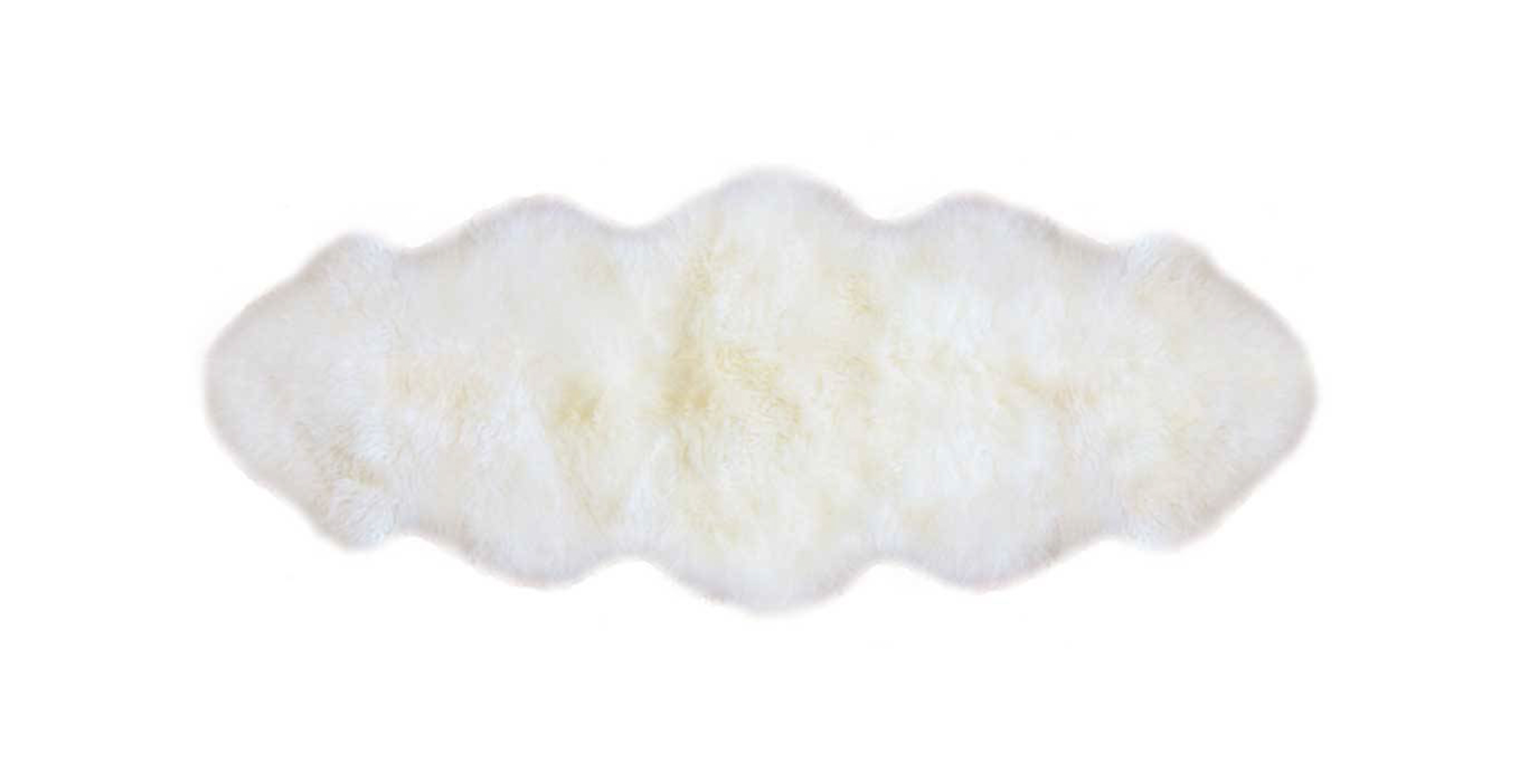 Chelsea Premium Double-Pelt Sheepskin Rug 2 x 6 Ft -  Sheepskin Ivory