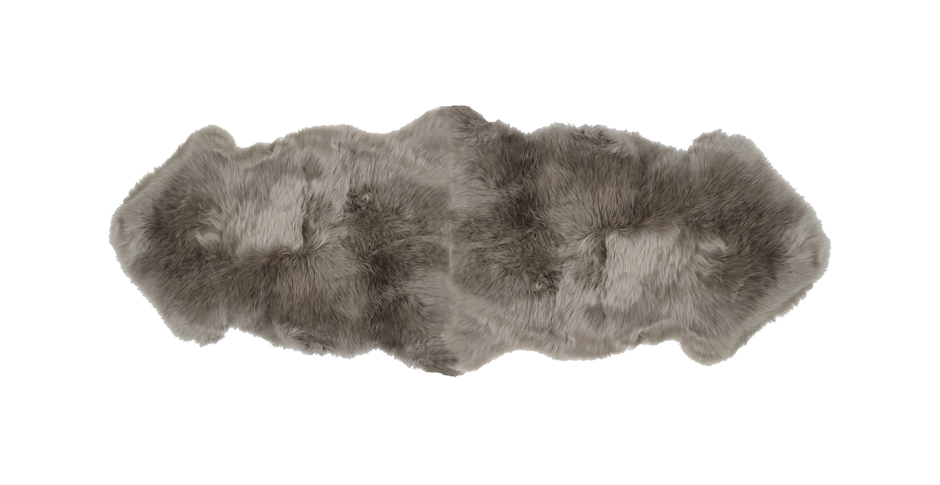 Chelsea Premium Double-Pelt Sheepskin Rug 2 x 6 Ft -  Sheepskin Vole Gray