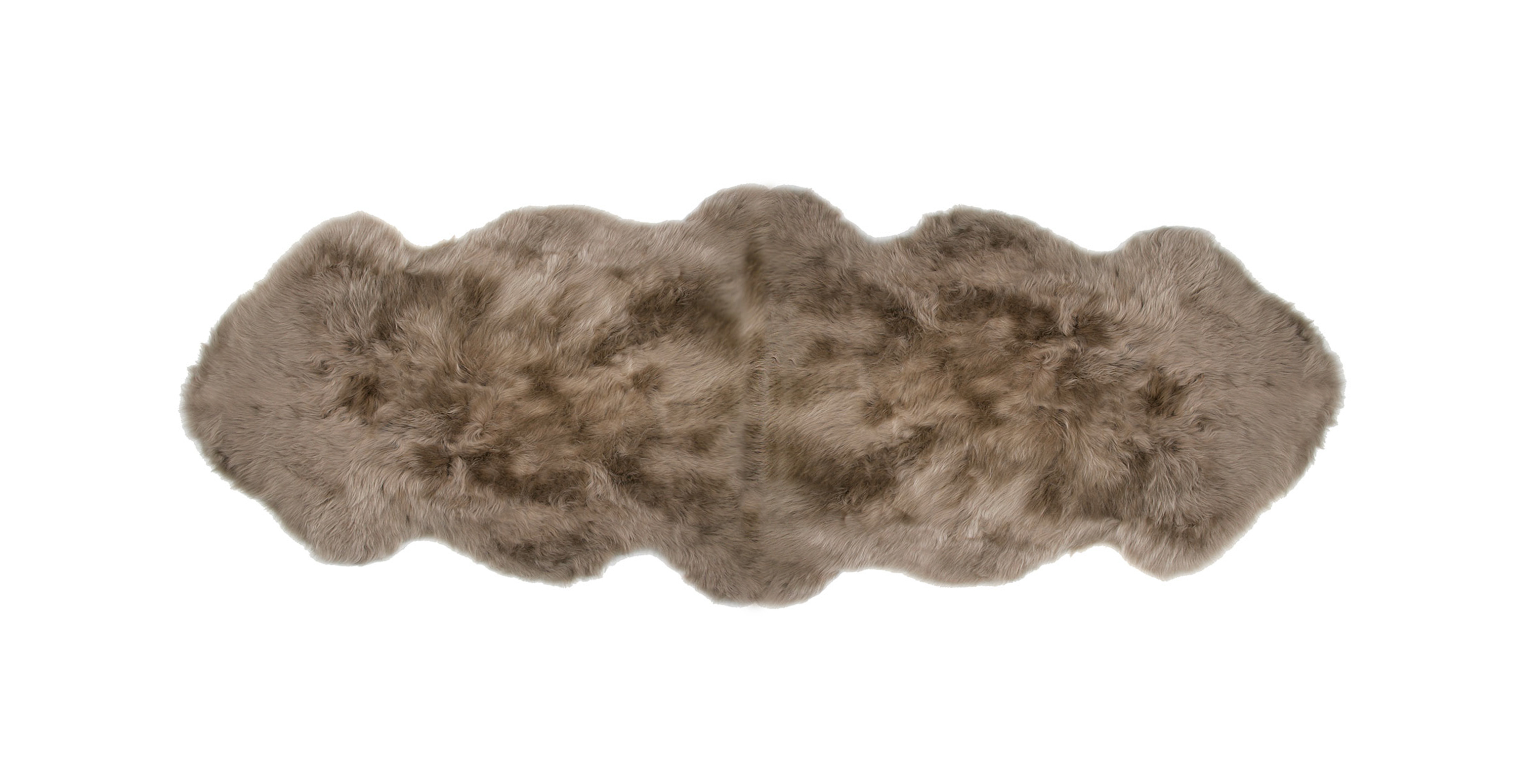 Chelsea Premium Double-Pelt Sheepskin Rug 2 x 6 Ft -  Sheepskin Taupe