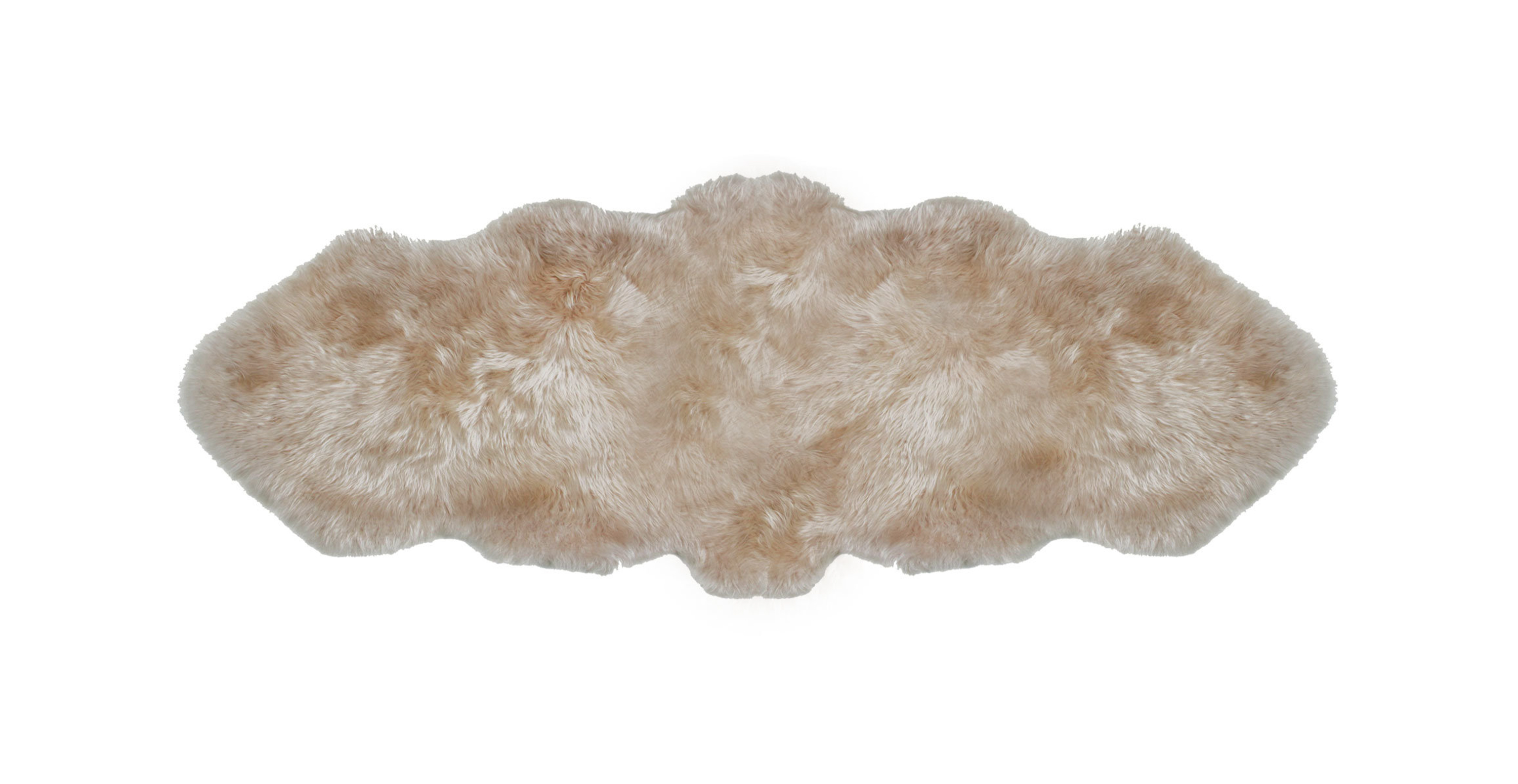 Chelsea Premium Double-Pelt Sheepskin Rug 2 x 6 Ft -  Sheepskin Nappa