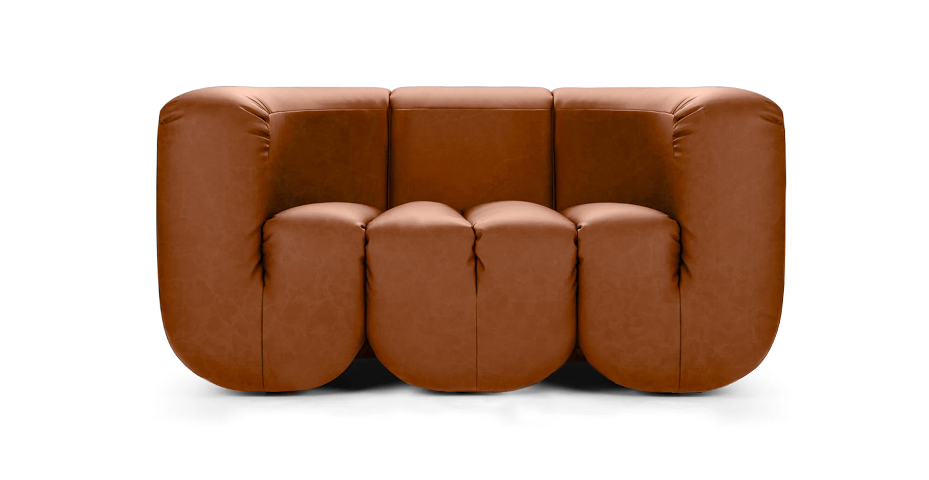 DS 707 Modern 2 Seater Sofa - Leather Antique Brown