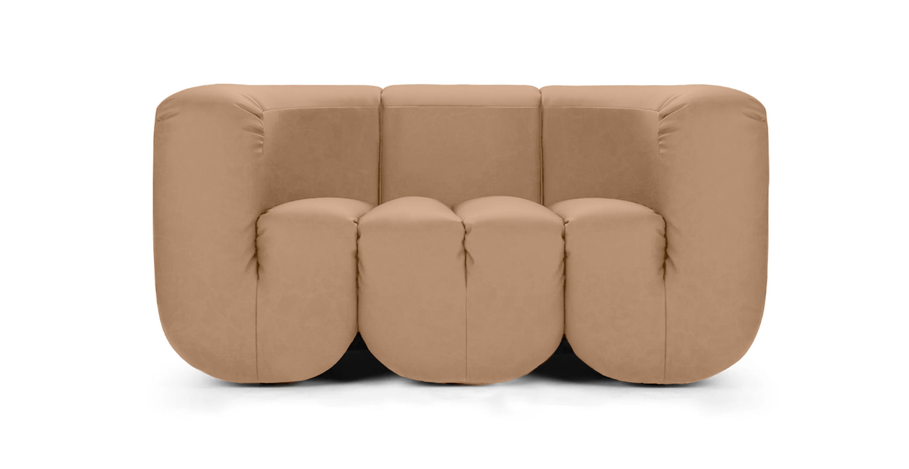 DS 707 Modern 2 Seater Sofa - Leather Antique Wheatgrass