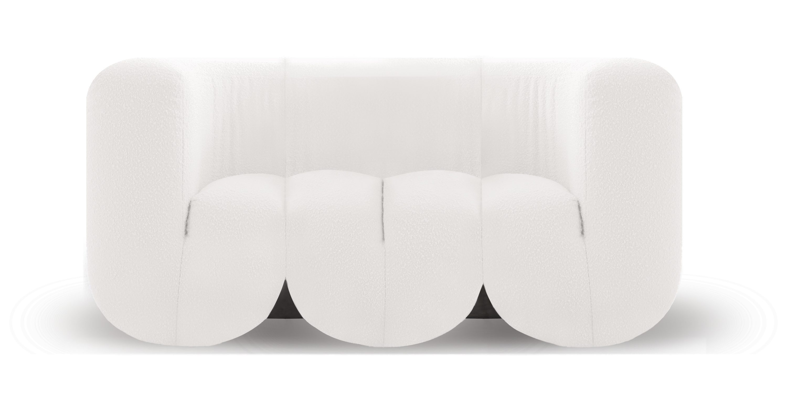 DS 707 Modern 2 Seater Sofa -  Boucle White Boucle