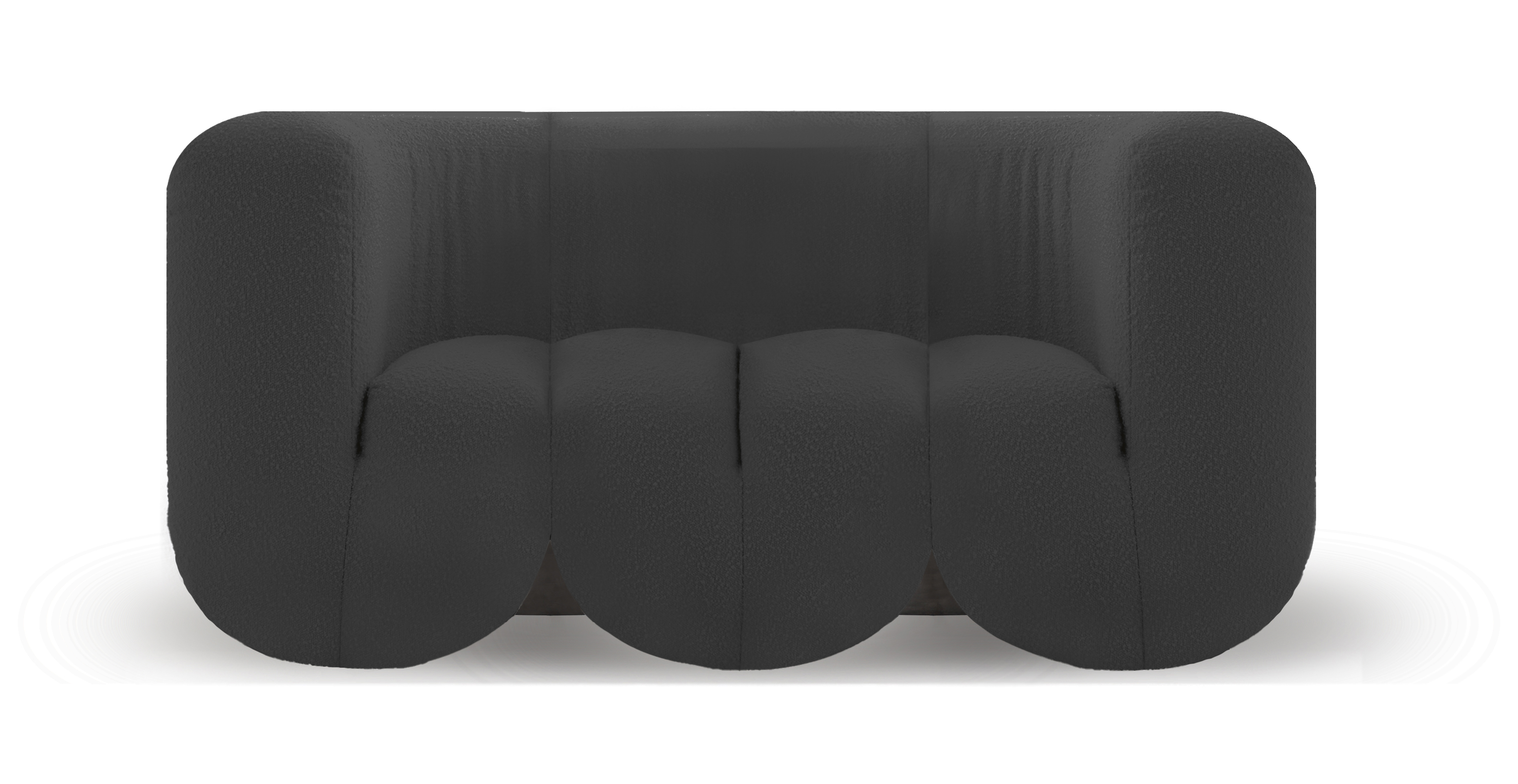 DS 707 Modern 2 Seater Sofa -  Boucle Gray Boucle