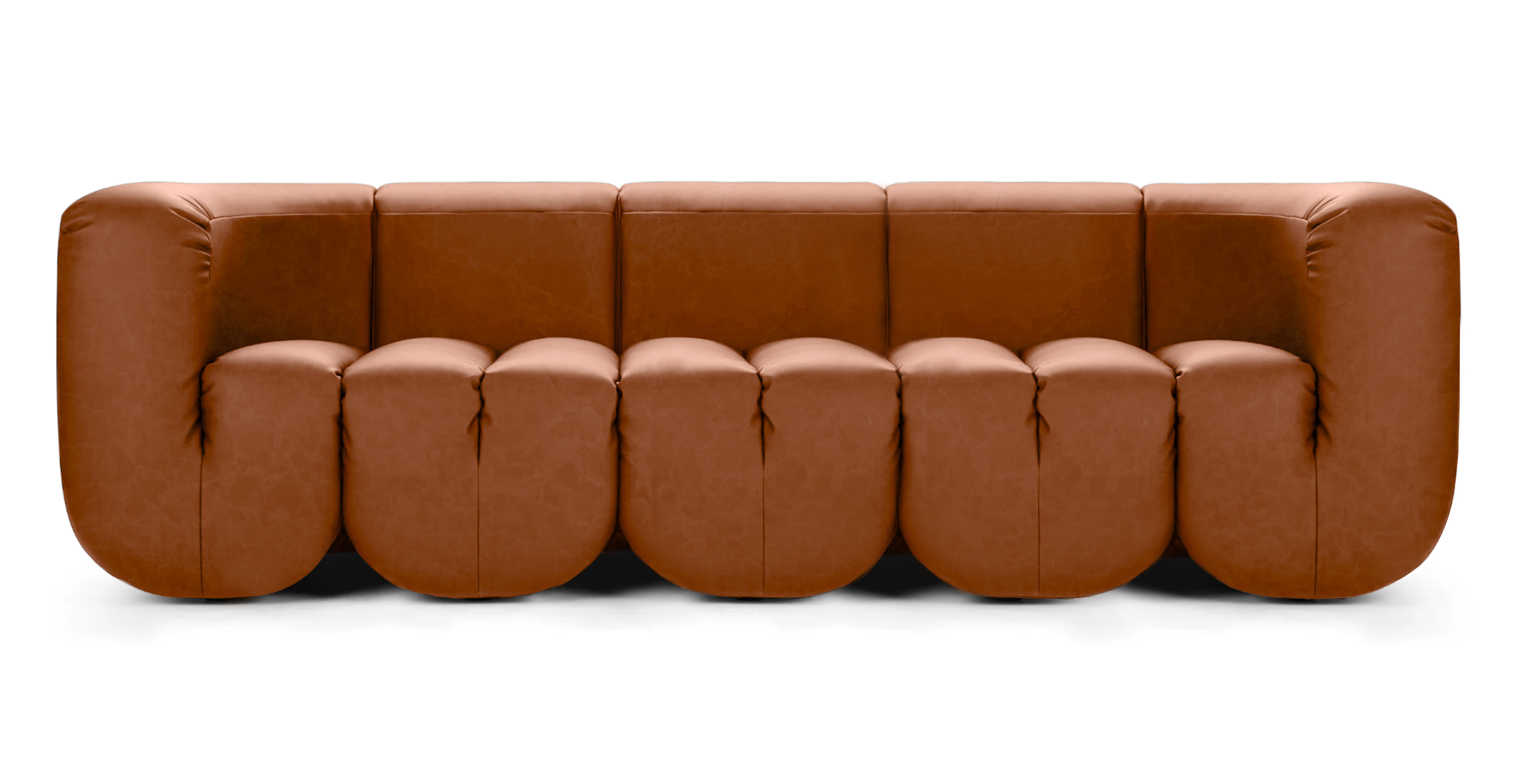 DS 707 Modern 4 Seater Sofa - Leather Antique Brown