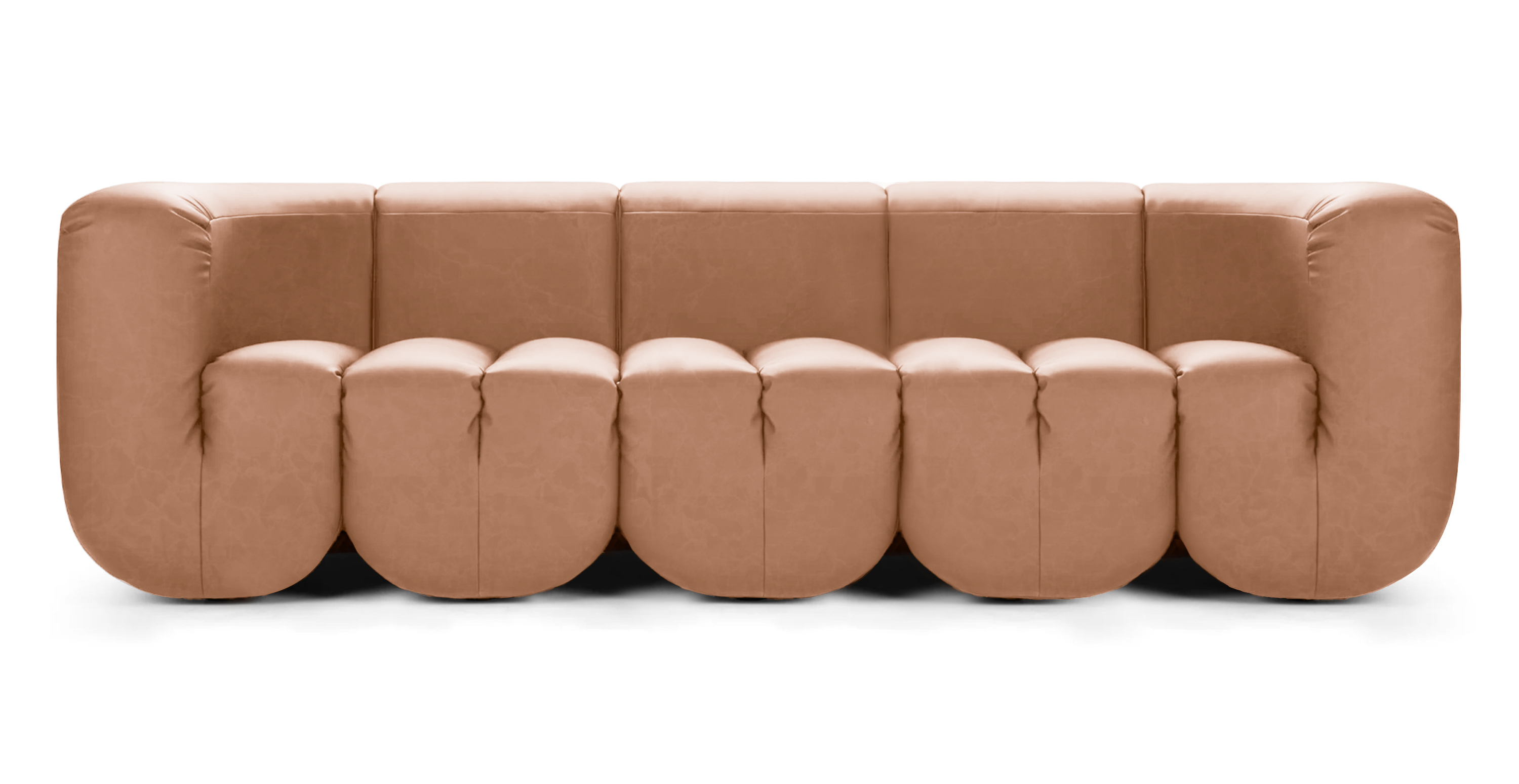 DS 707 Modern 4 Seater Sofa - Leather Antique Light Brown