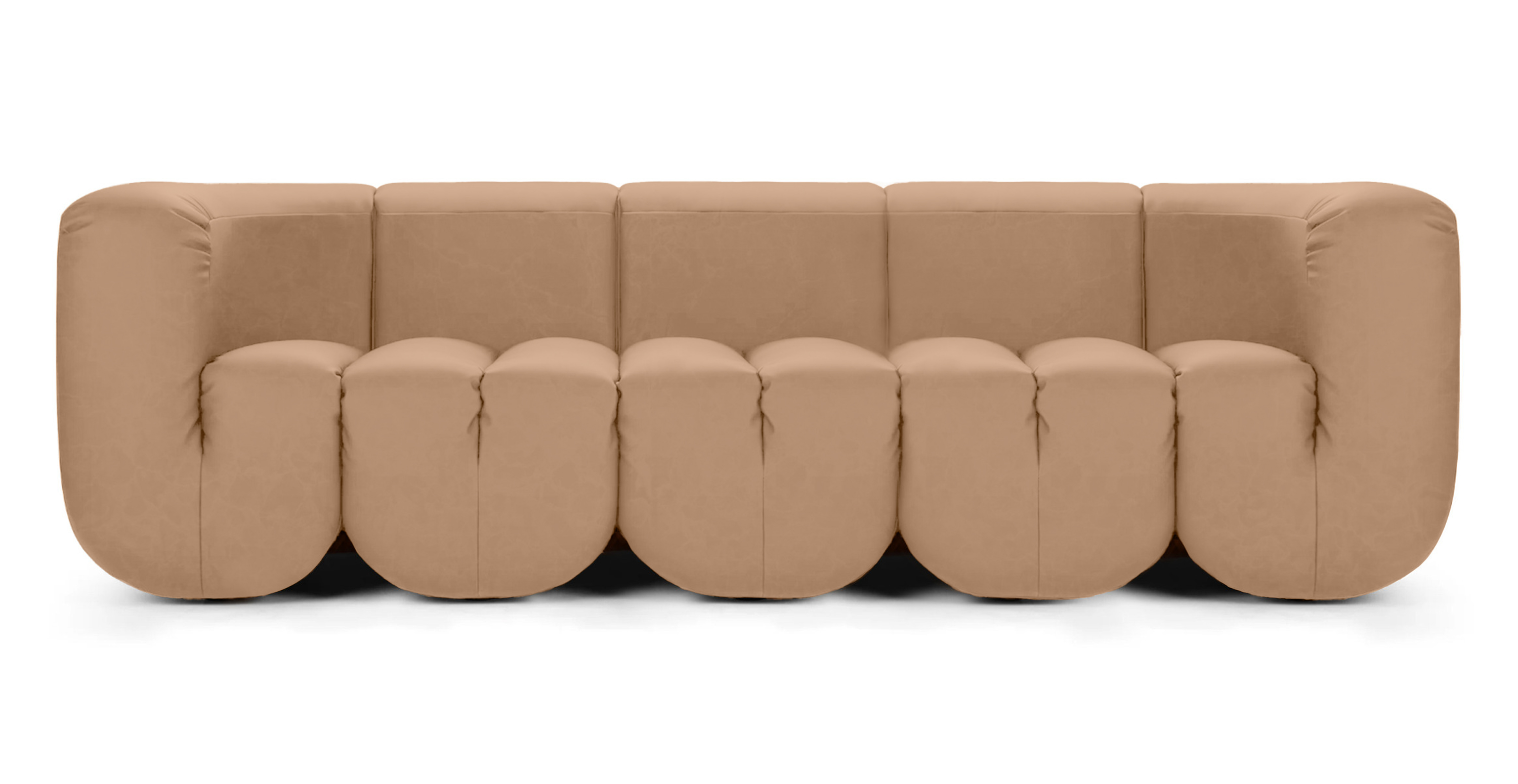 DS 707 Modern 4 Seater Sofa -  Leather Antique Wheatgrass