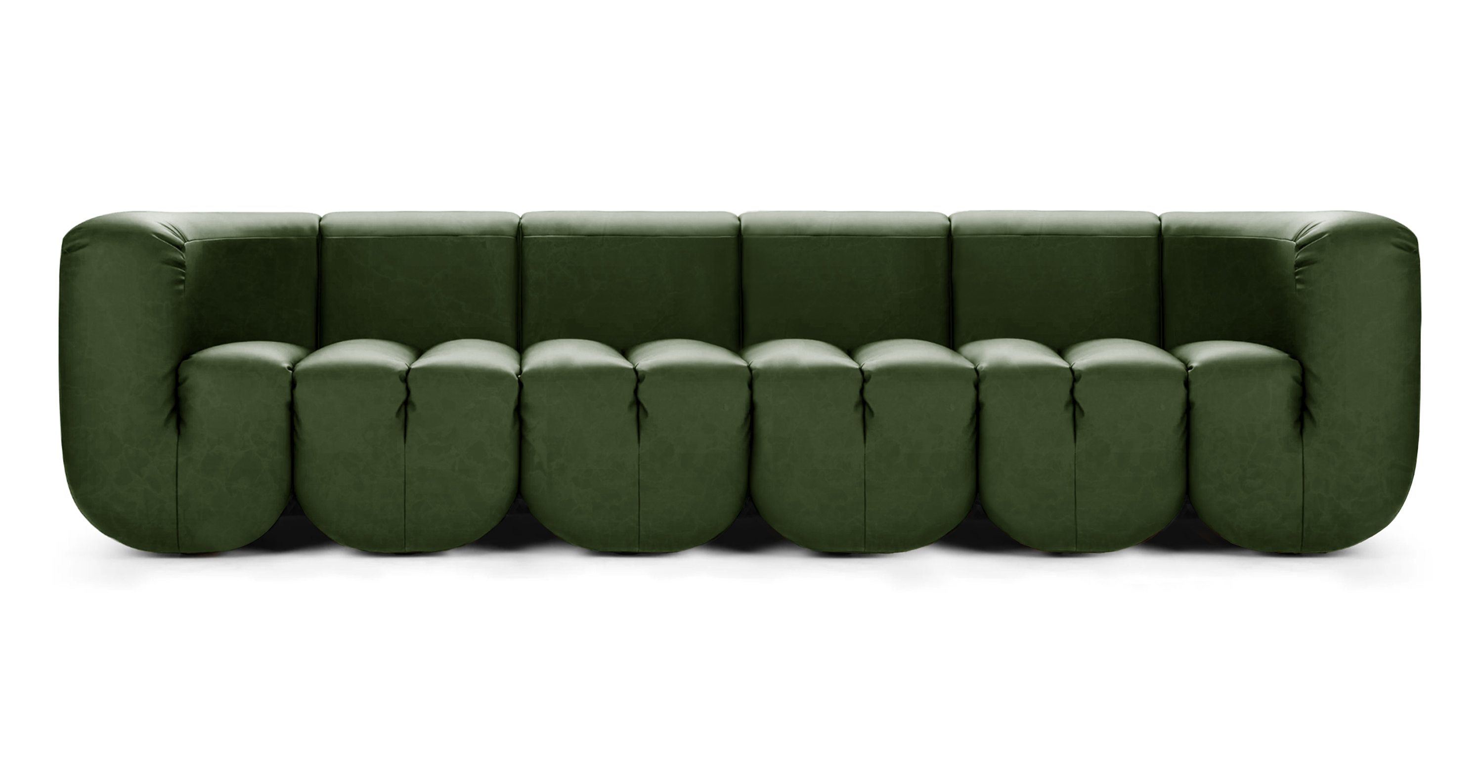 DS 707 Modern 5 Seater Sofa -  Leather Antique Green