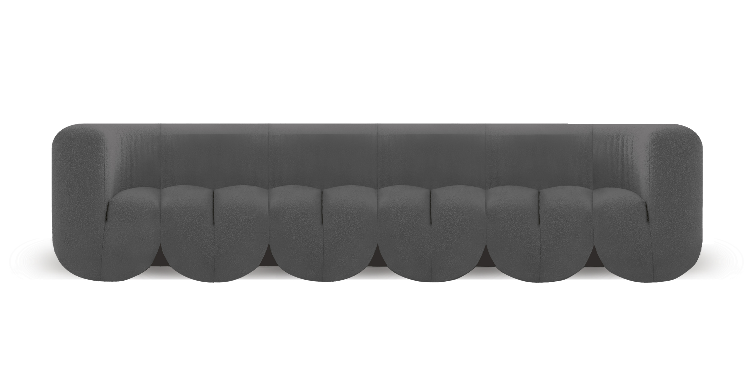 DS 707 Modern 5 Seater Sofa -  Boucle Gray Boucle