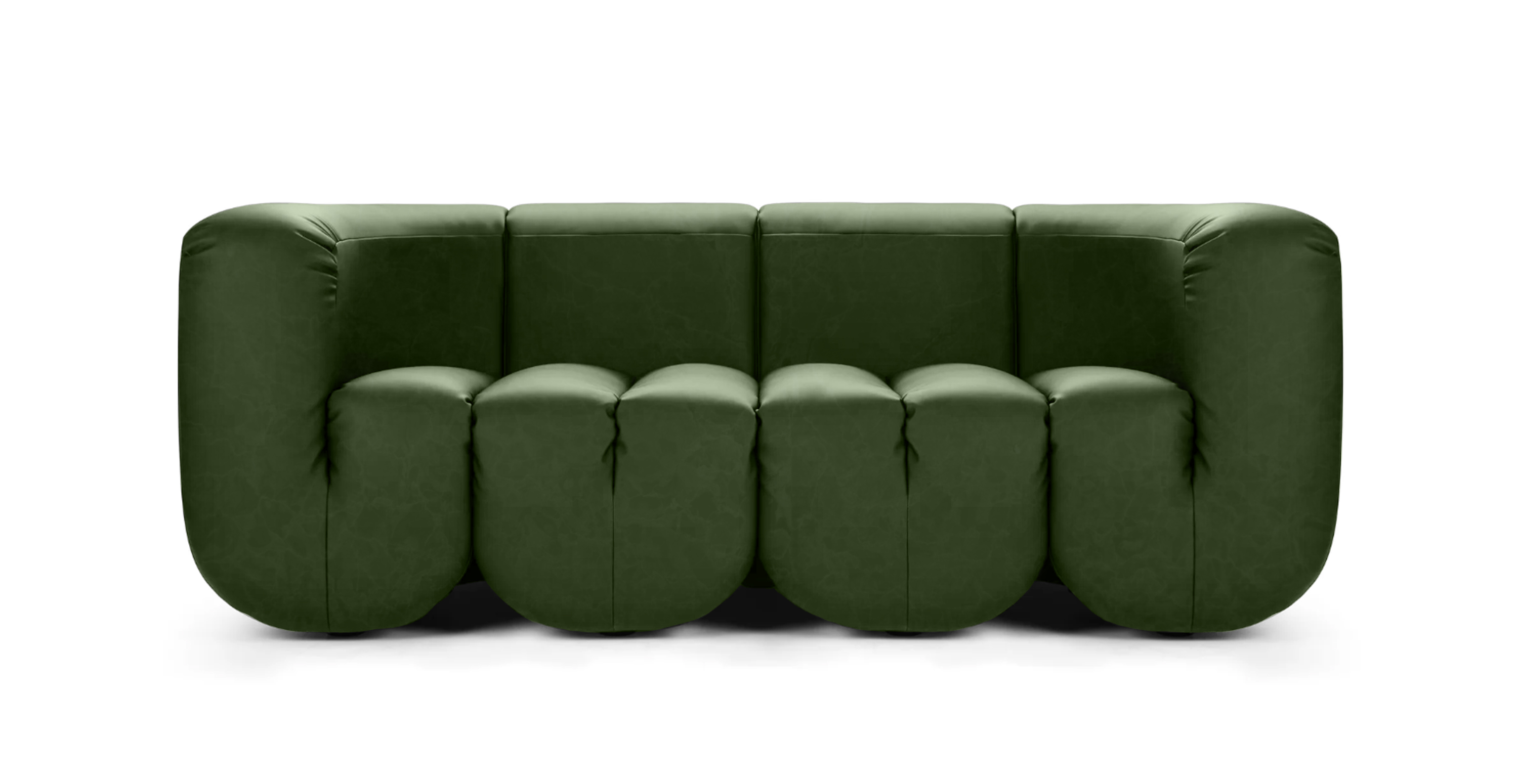 DS 707 Modern 3 Seater Sofa -  Leather Antique Green