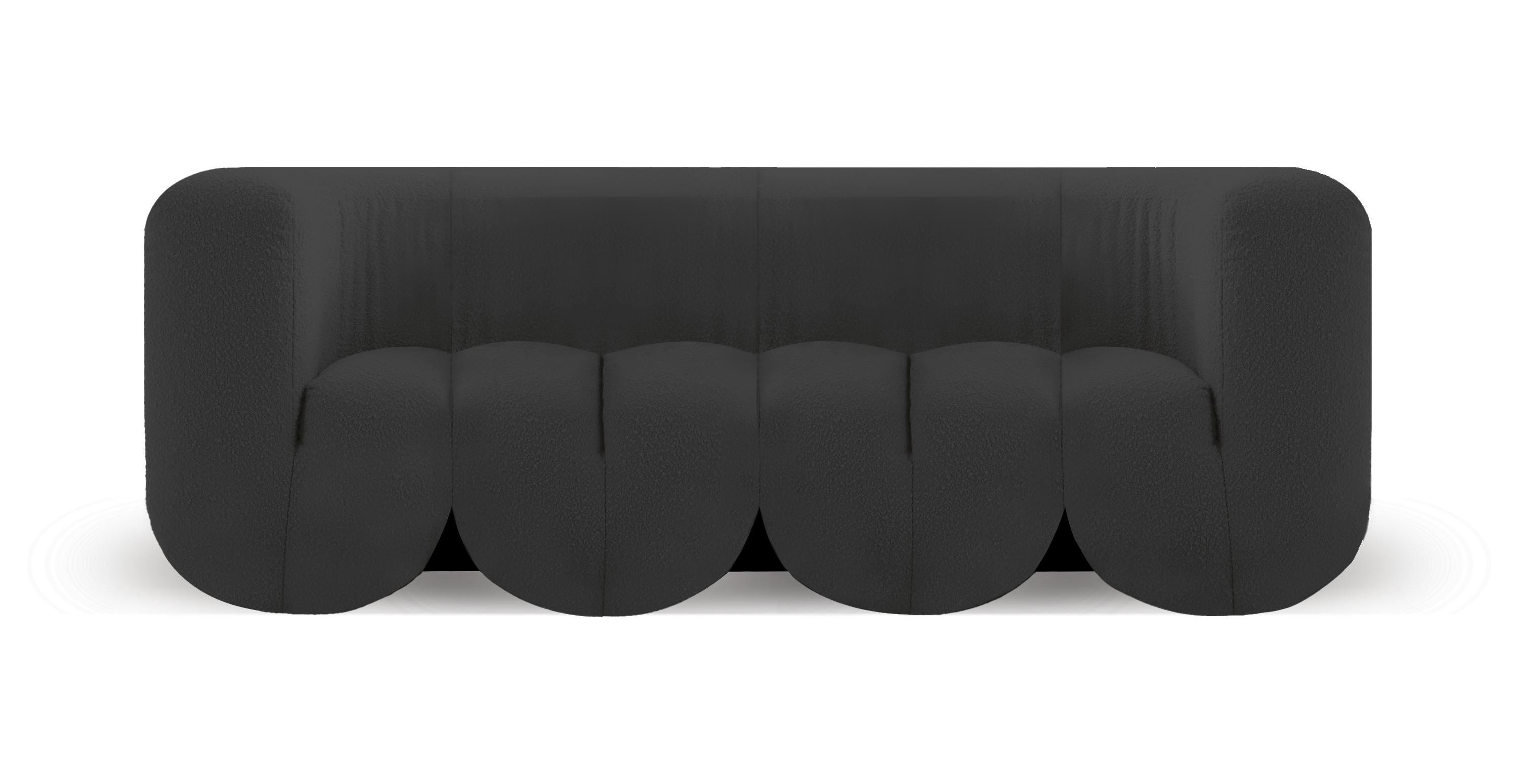 MCM DS 707 Modern 3 Seater Sofa -  Boucle Gray Boucle